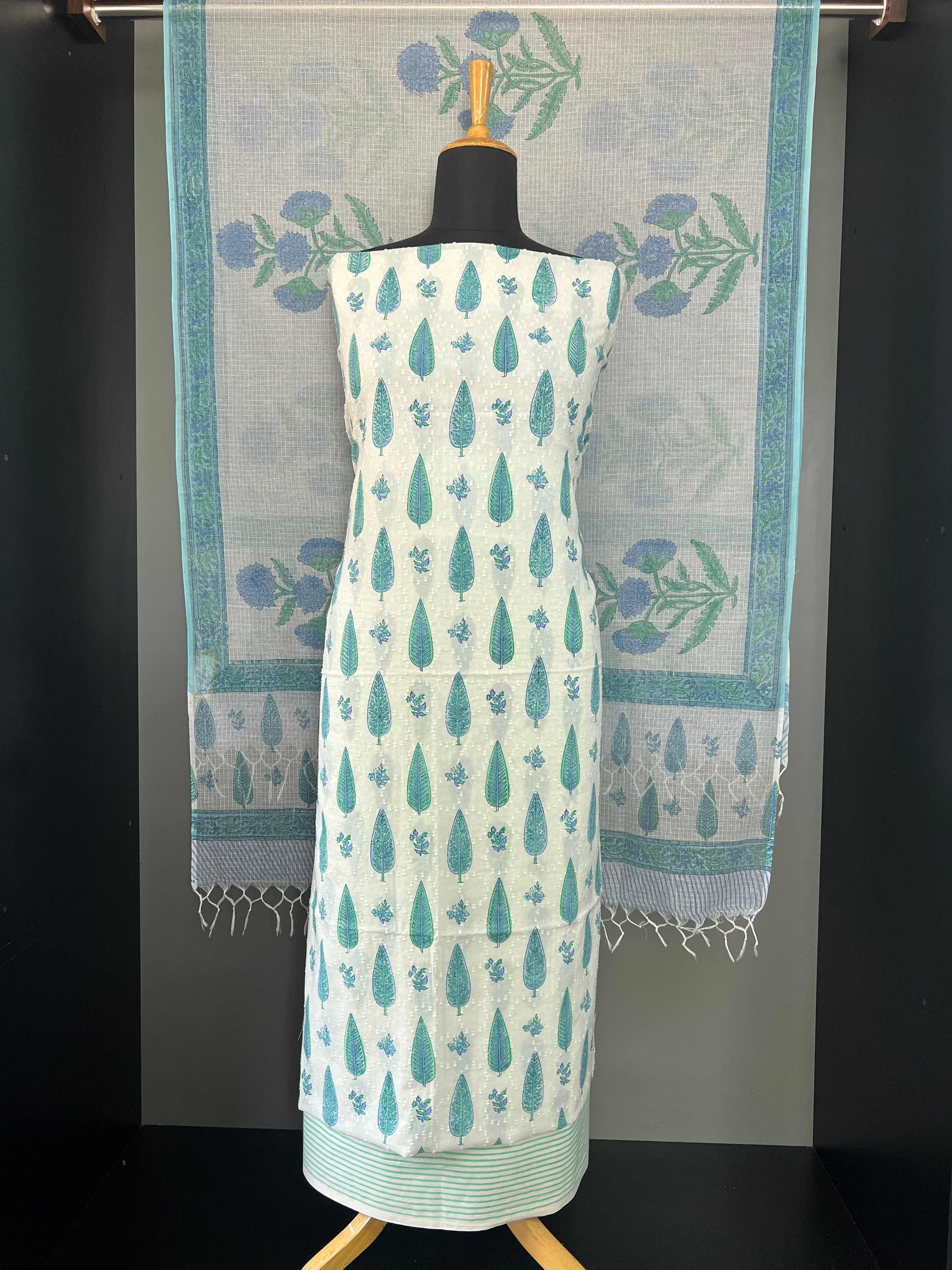Leaf Printed Cotton Salwar Set | MF126