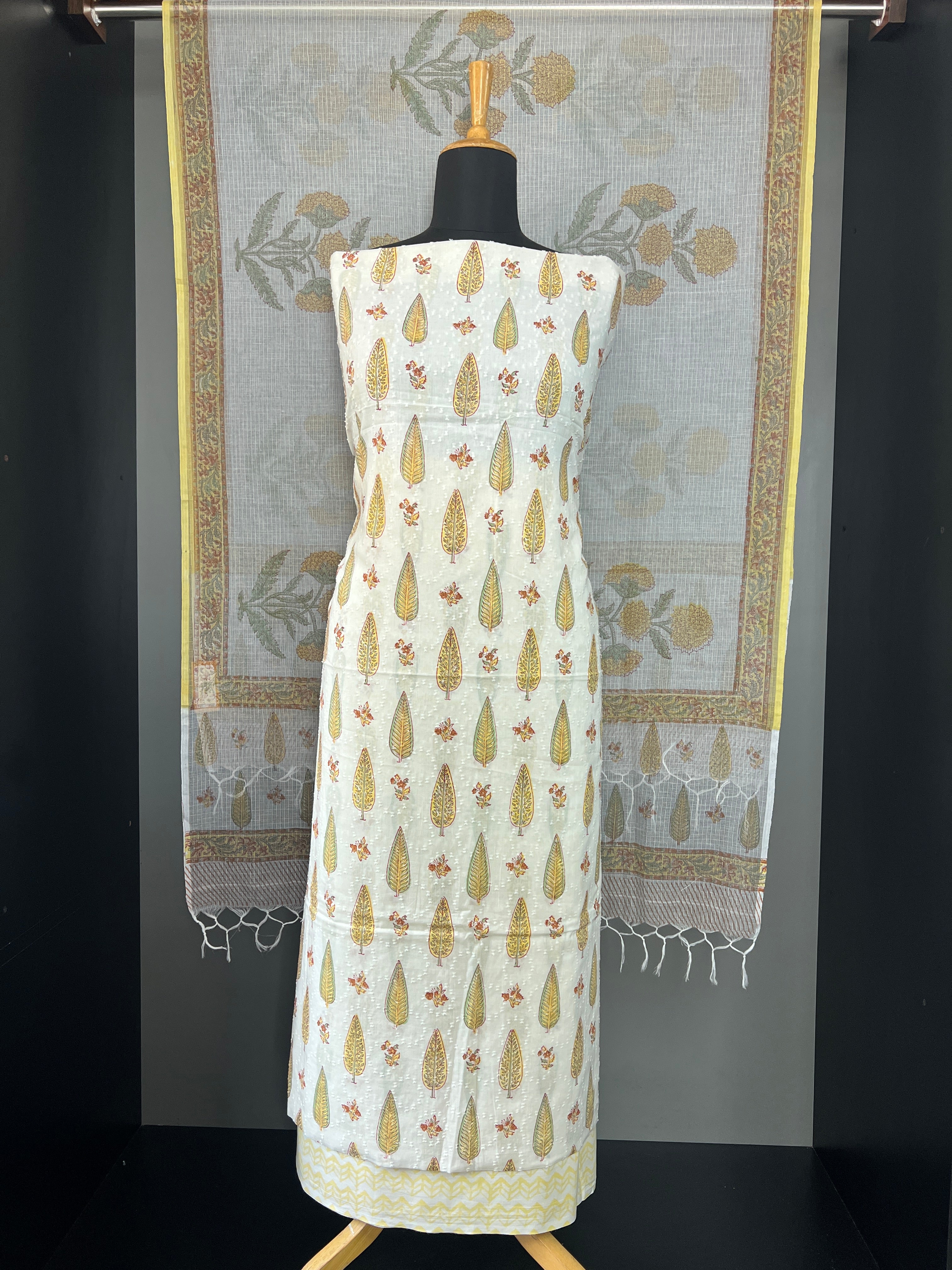 Leaf Printed Cotton Salwar Set | MF124