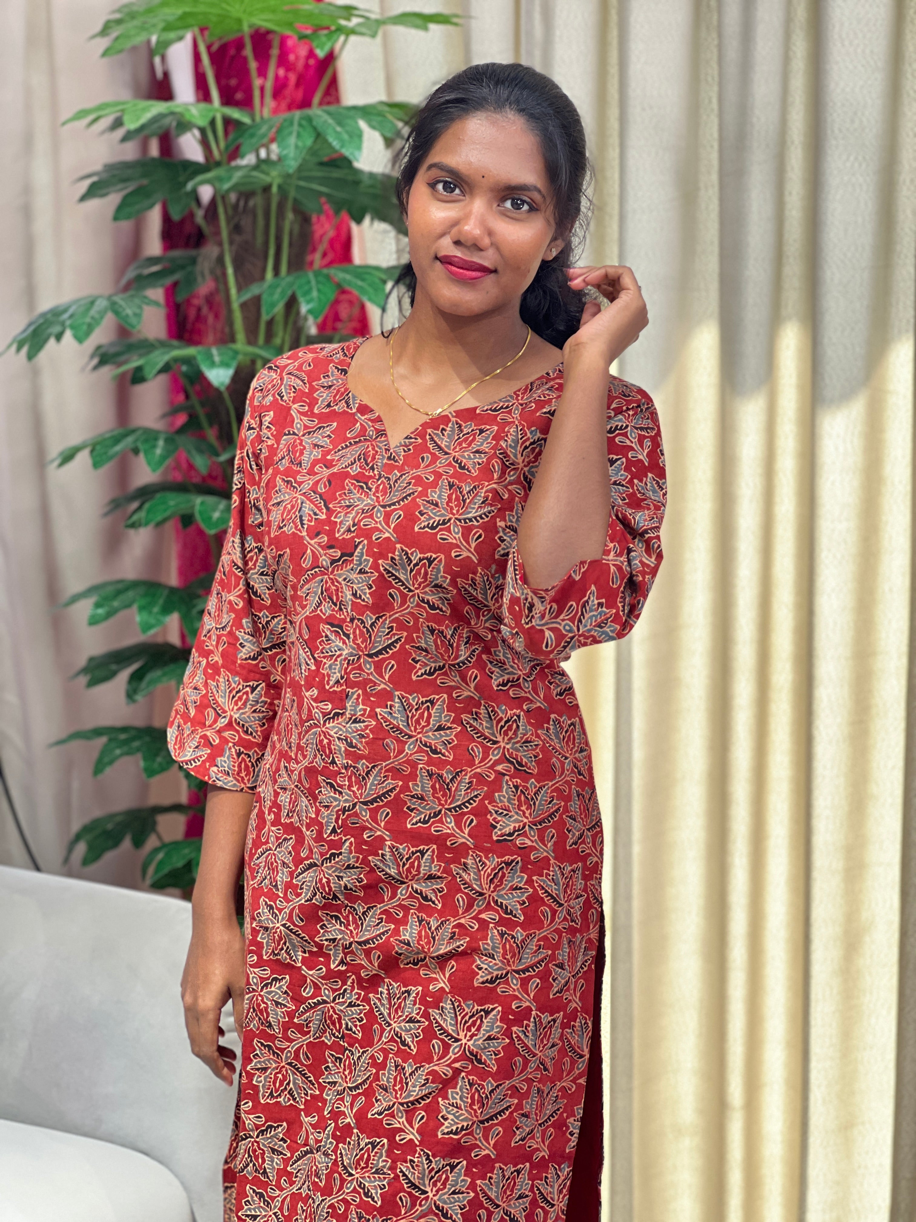 Hand Block Printed Cotton Kurta | RMLA247