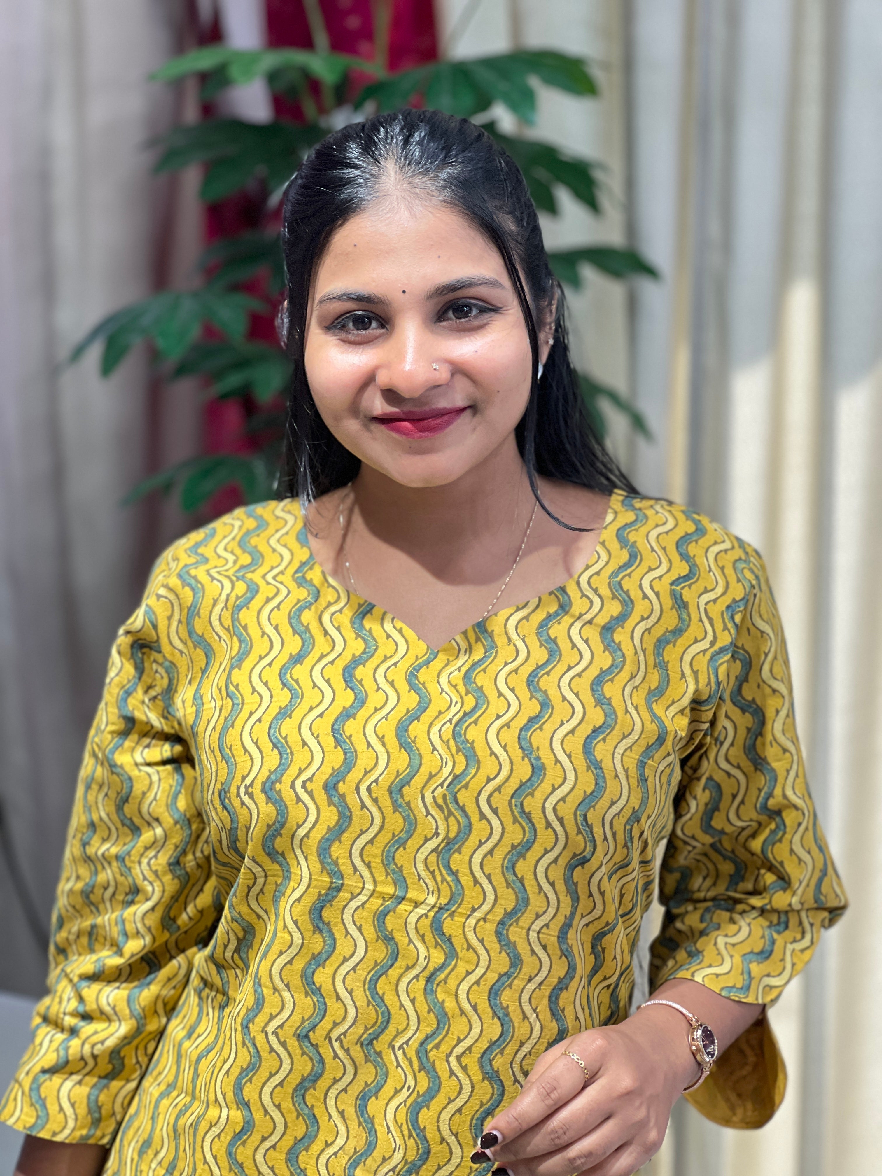 Hand Block Printed Cotton Kurta | RMLA210