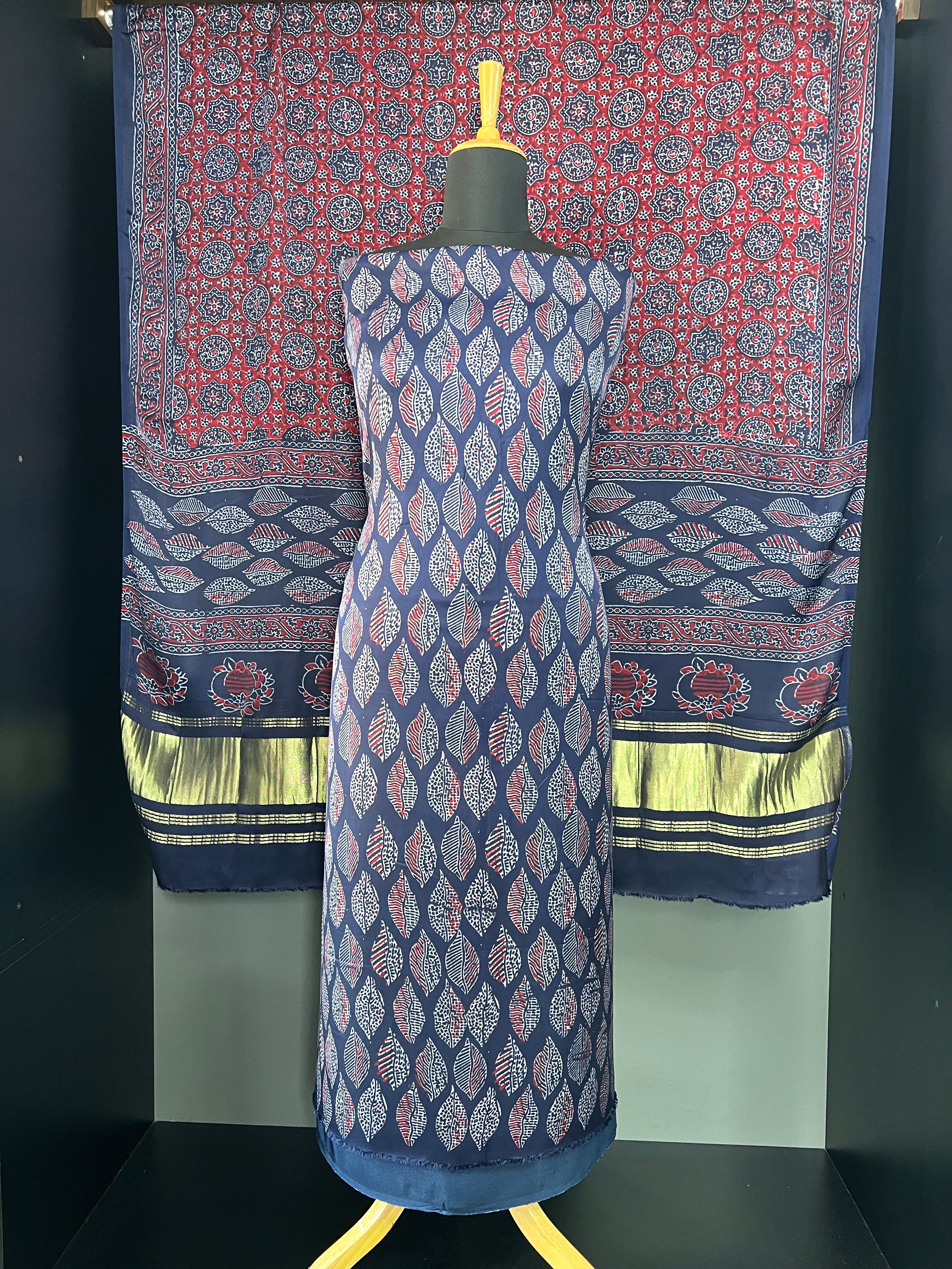 Leaf Printed Design Modal Salwar Set | MF107