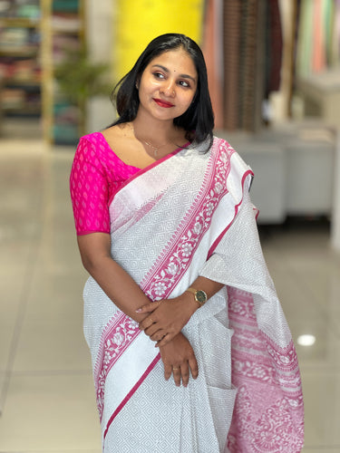Printed Cotton Saree | VDA186