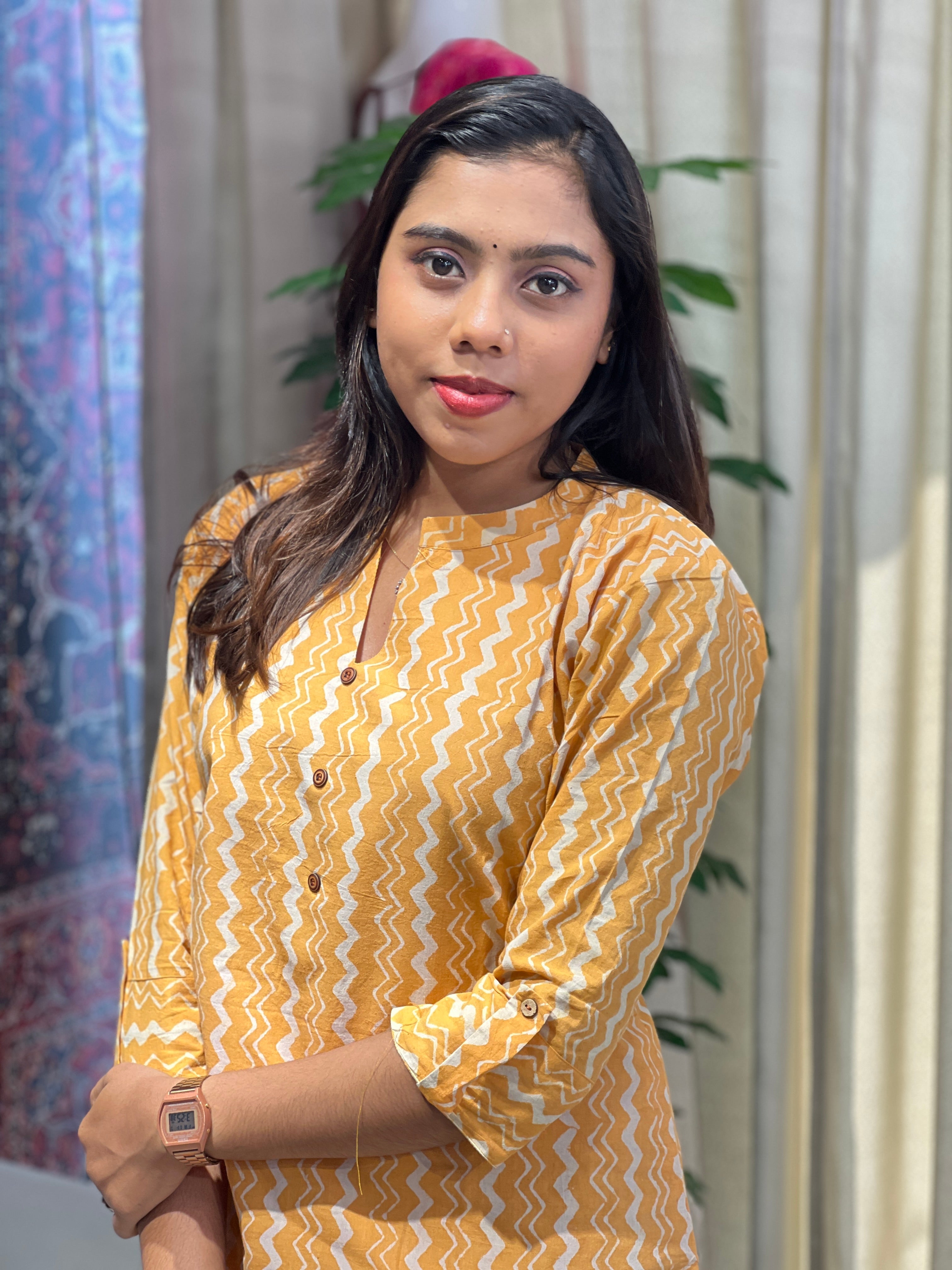 ZigZag Pattern Cotton Kurta | RMLA256