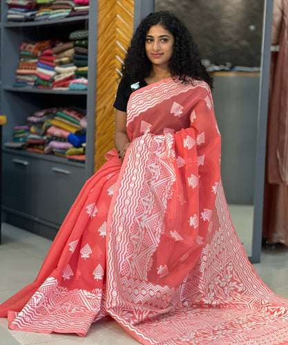 Zari Weaved Cotton Blended Saree | NO131