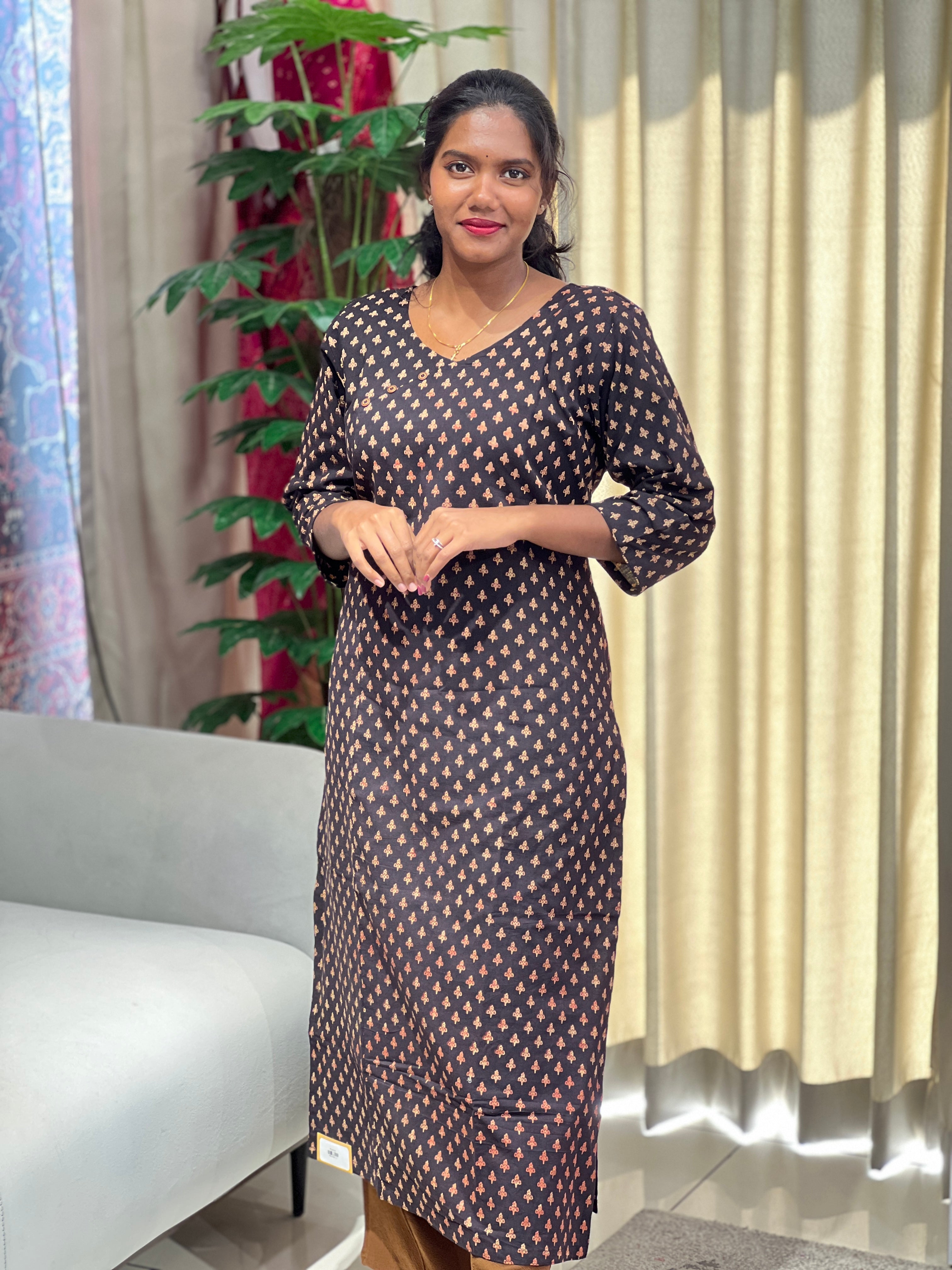 Printed Cotton Kurta | RMLA236