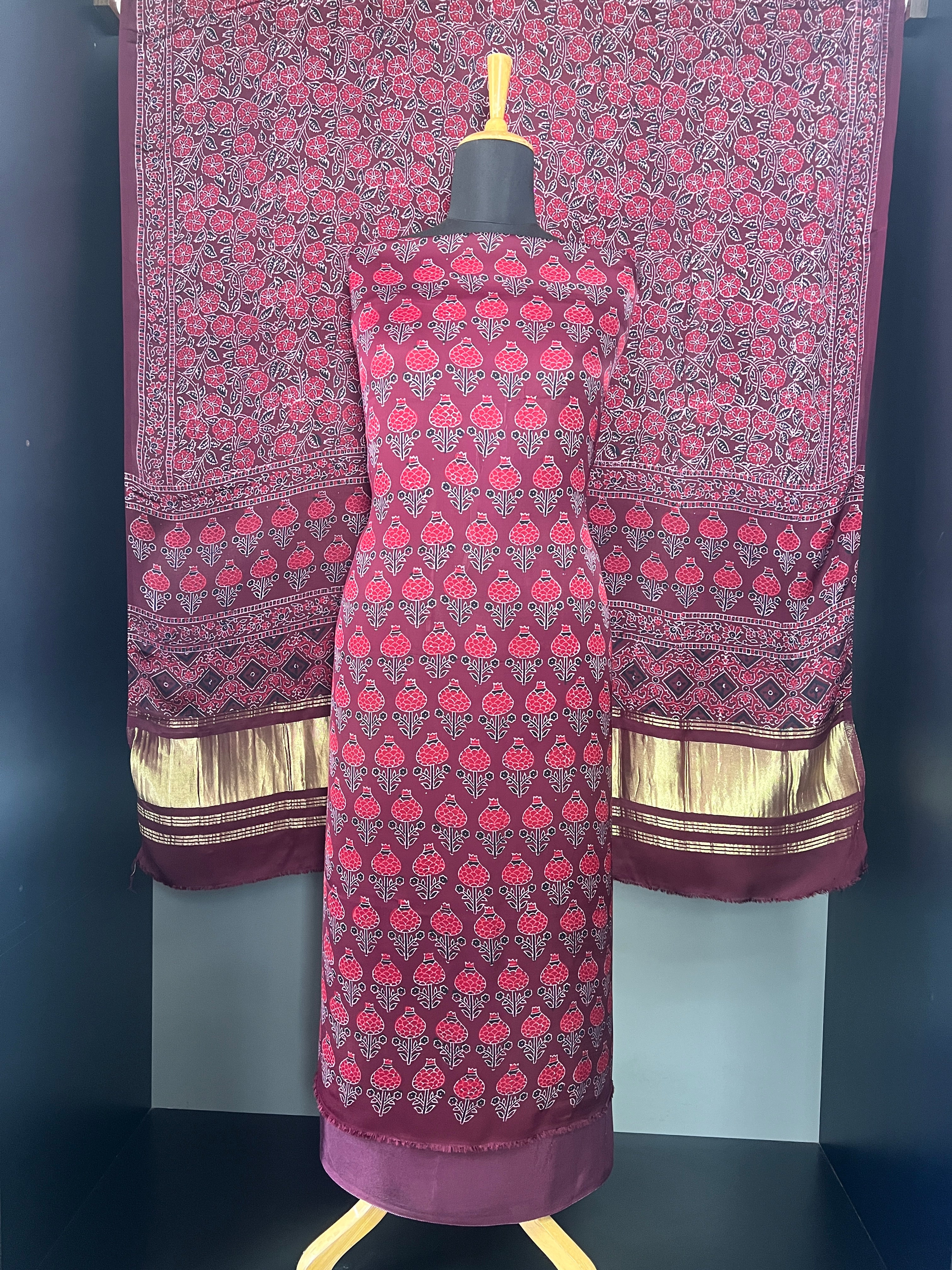 Floral Printed Design Modal Finish Salwar Set | MF112