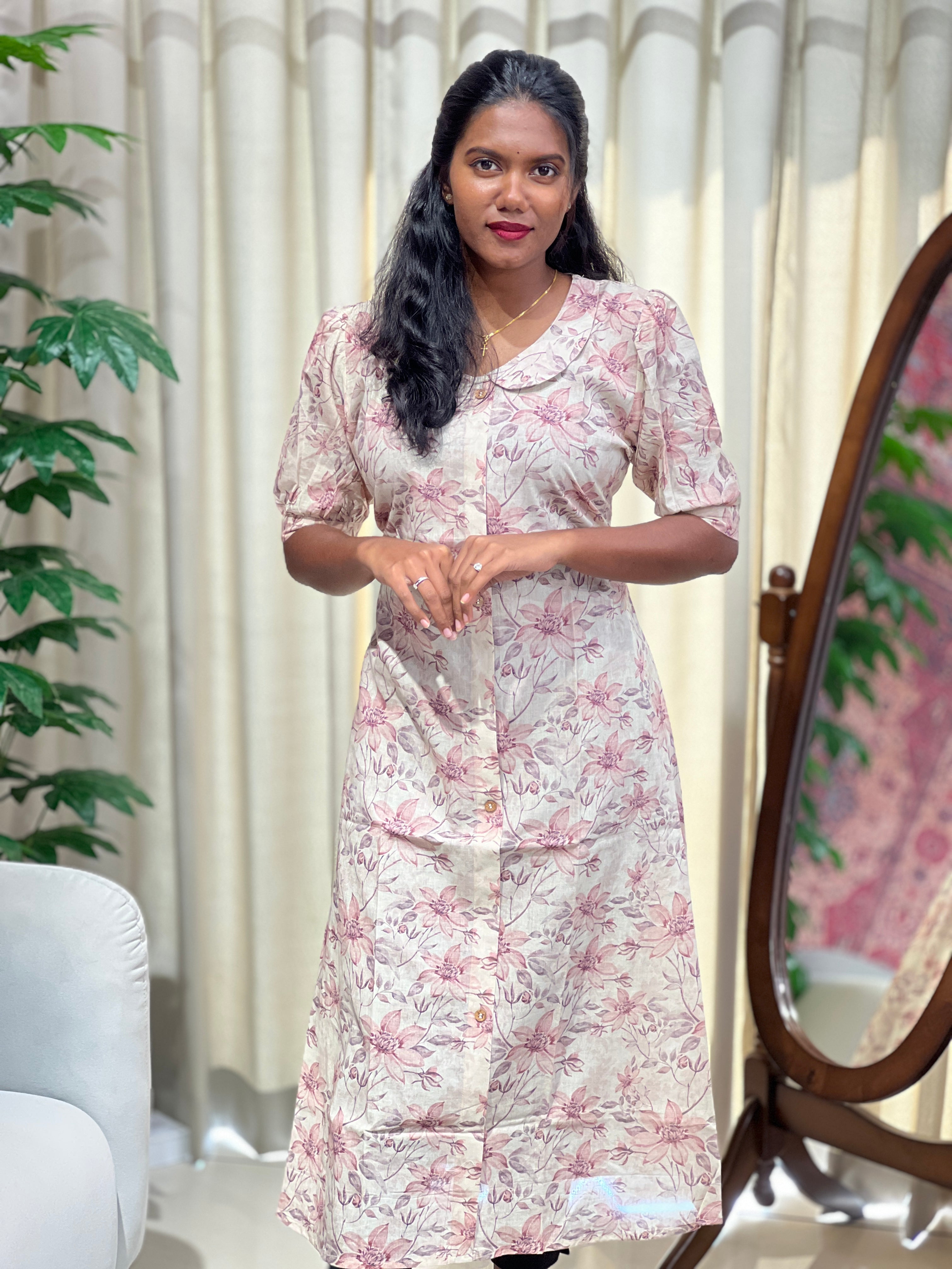 Digital Printed Chanderi Finish Kurta | RMLA303