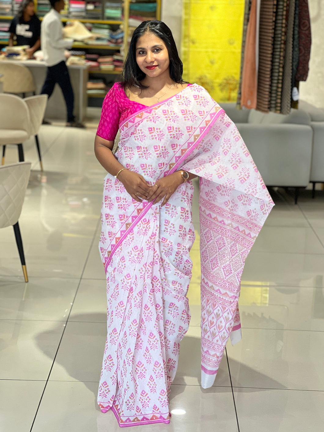 Printed Cotton Saree | VDA171