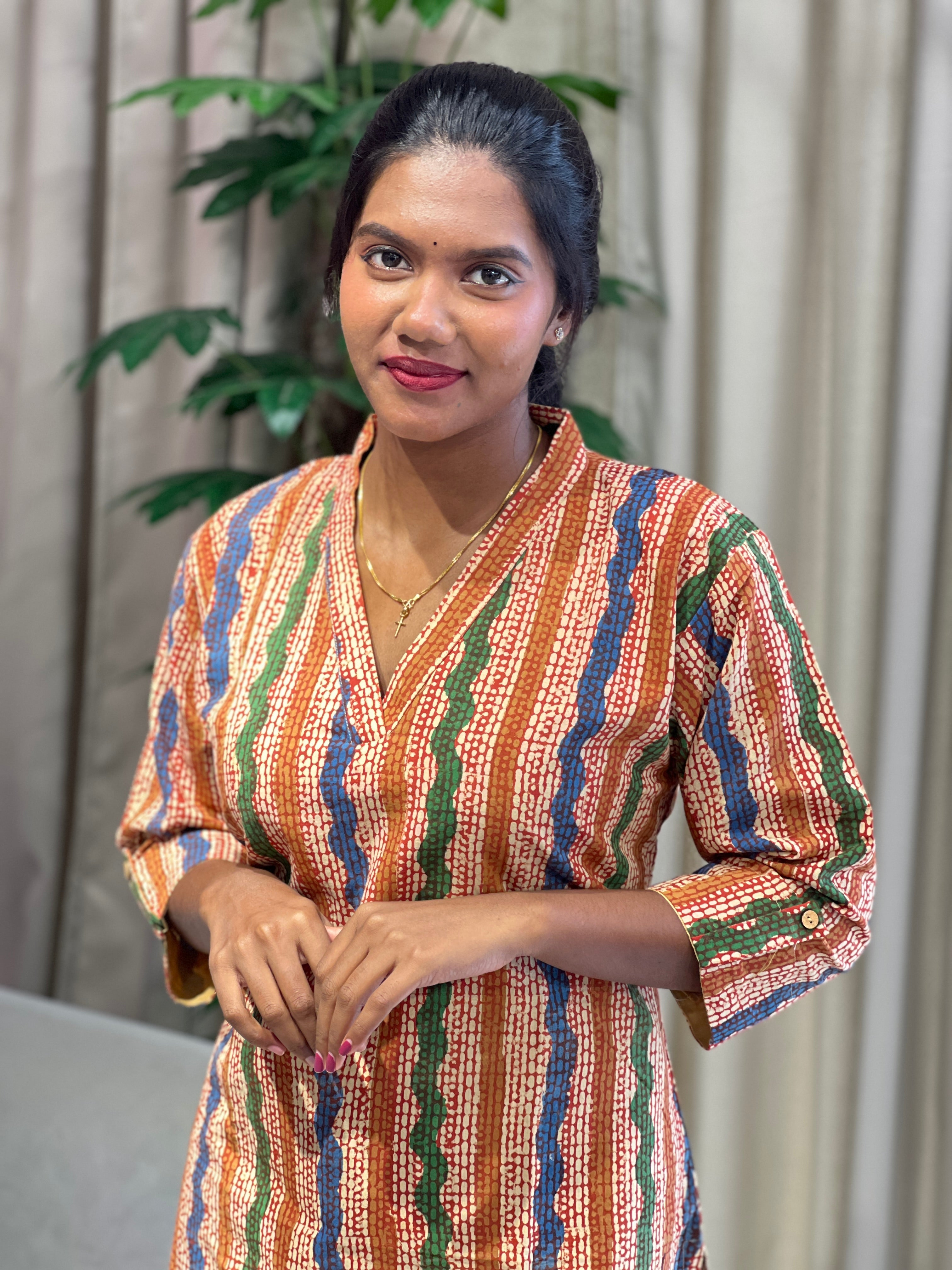 Printed Cotton Kurta | RMLA182