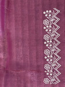 Crushed Tissue Organza Saree With Embroidery Borders | SHC130