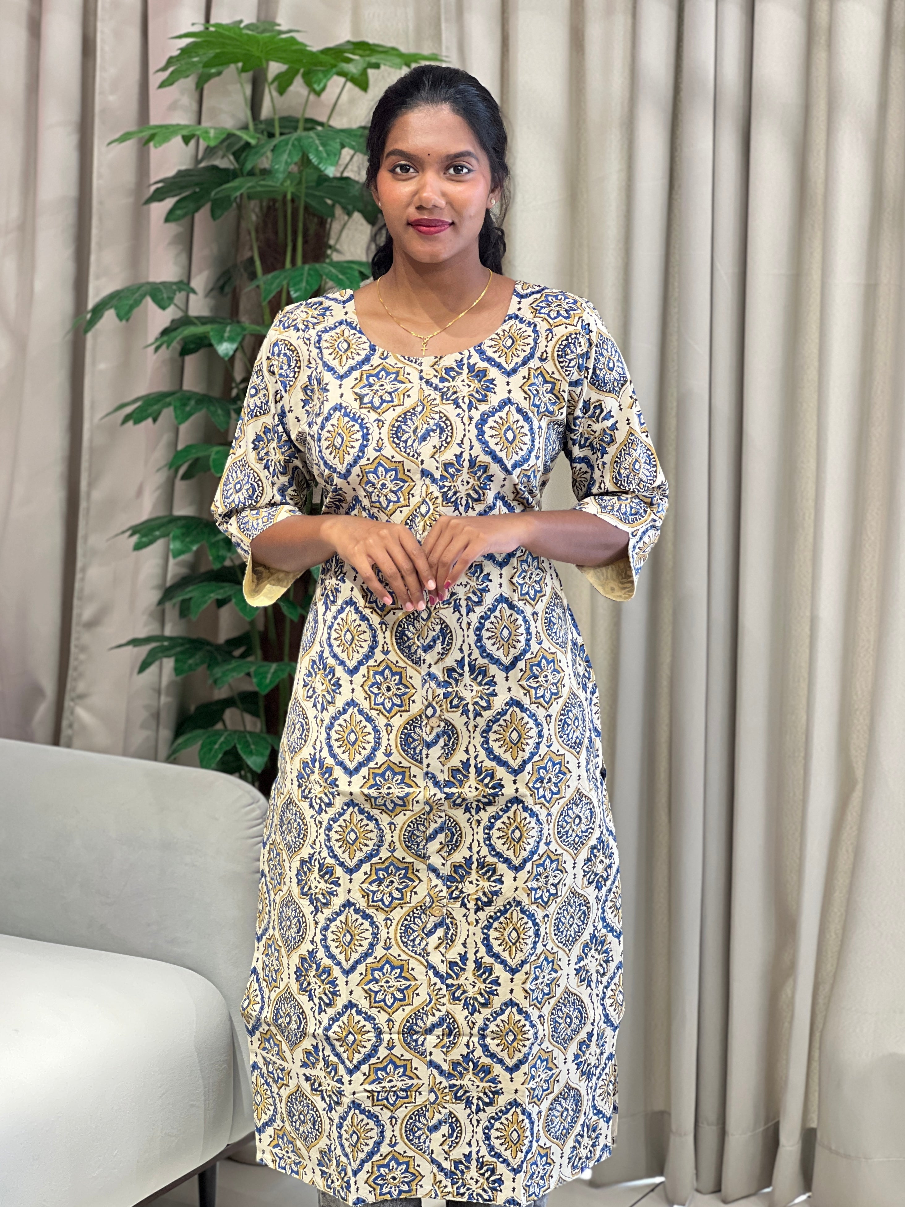 Printed Cotton Kurta | RMLA213