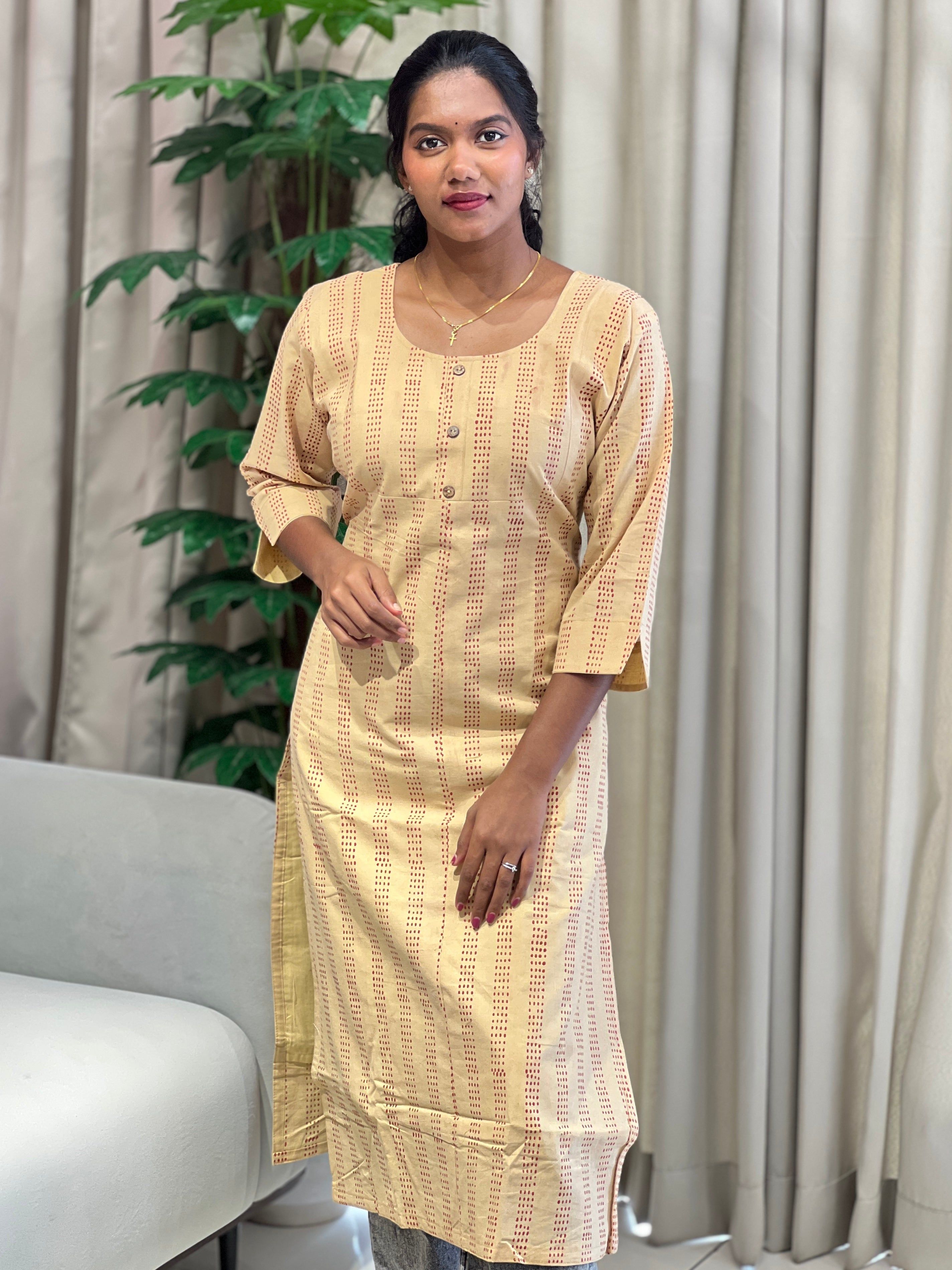 Print Detailed Cotton Kurta | RMLA177