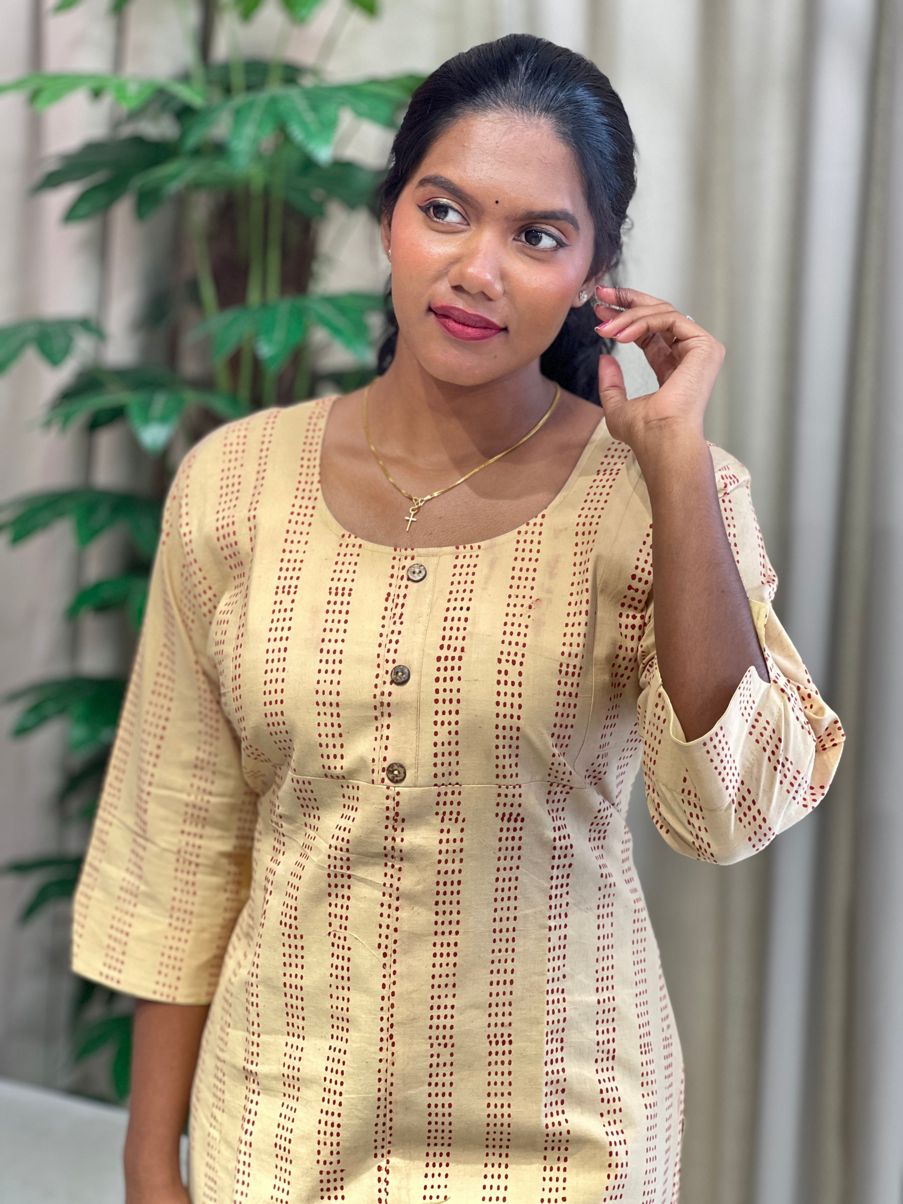 Print Detailed Cotton Kurta | RMLA177