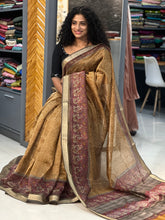 Zari Check Weaved Silk Chanderi Saree | SMC123