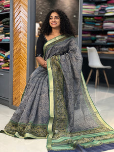 Zari Check Weaved Silk Chanderi Saree | SMC123