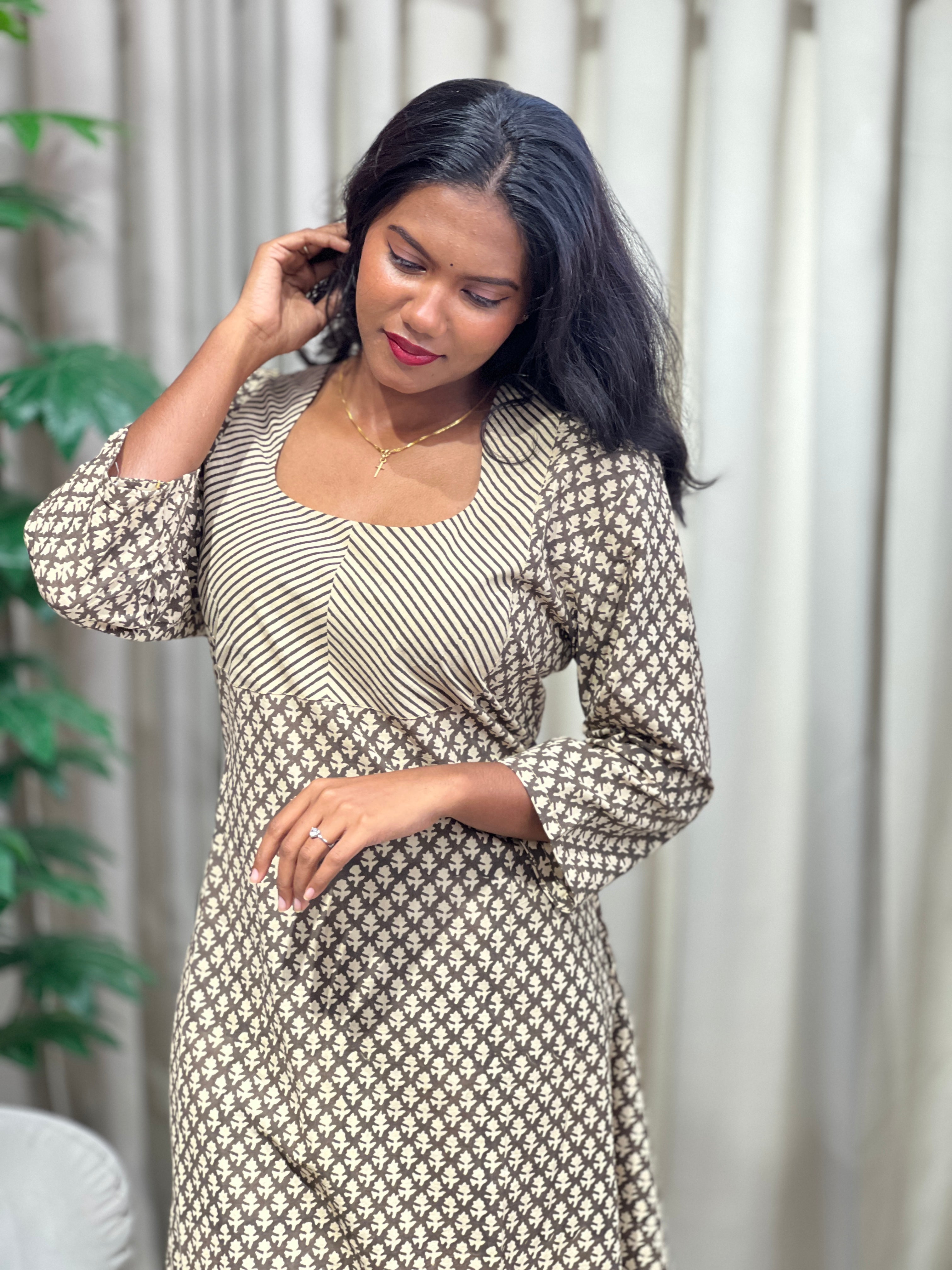 Printed Cotton Kurta | DNT1144