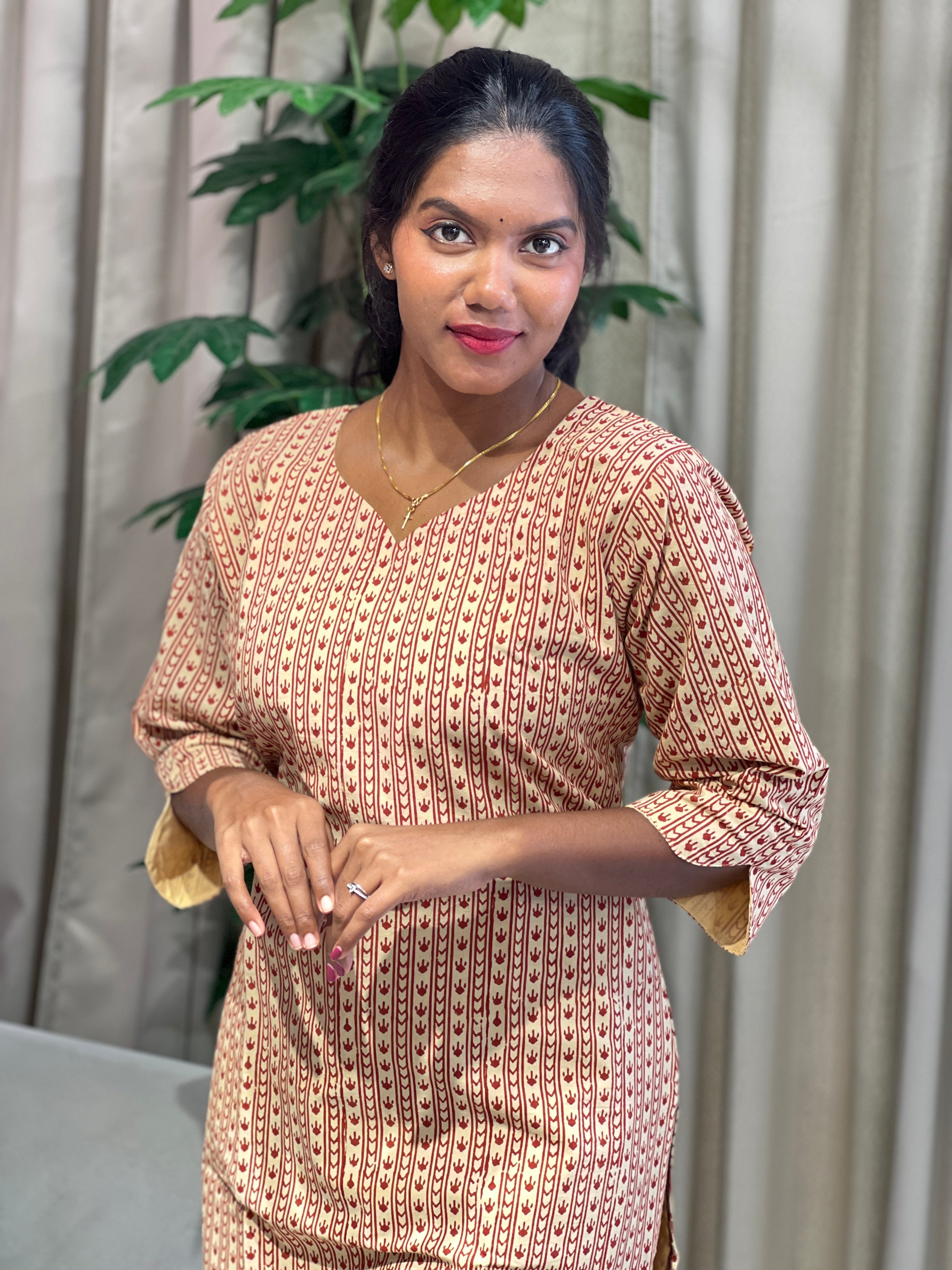 Printed Cotton Kurta | RMLA196