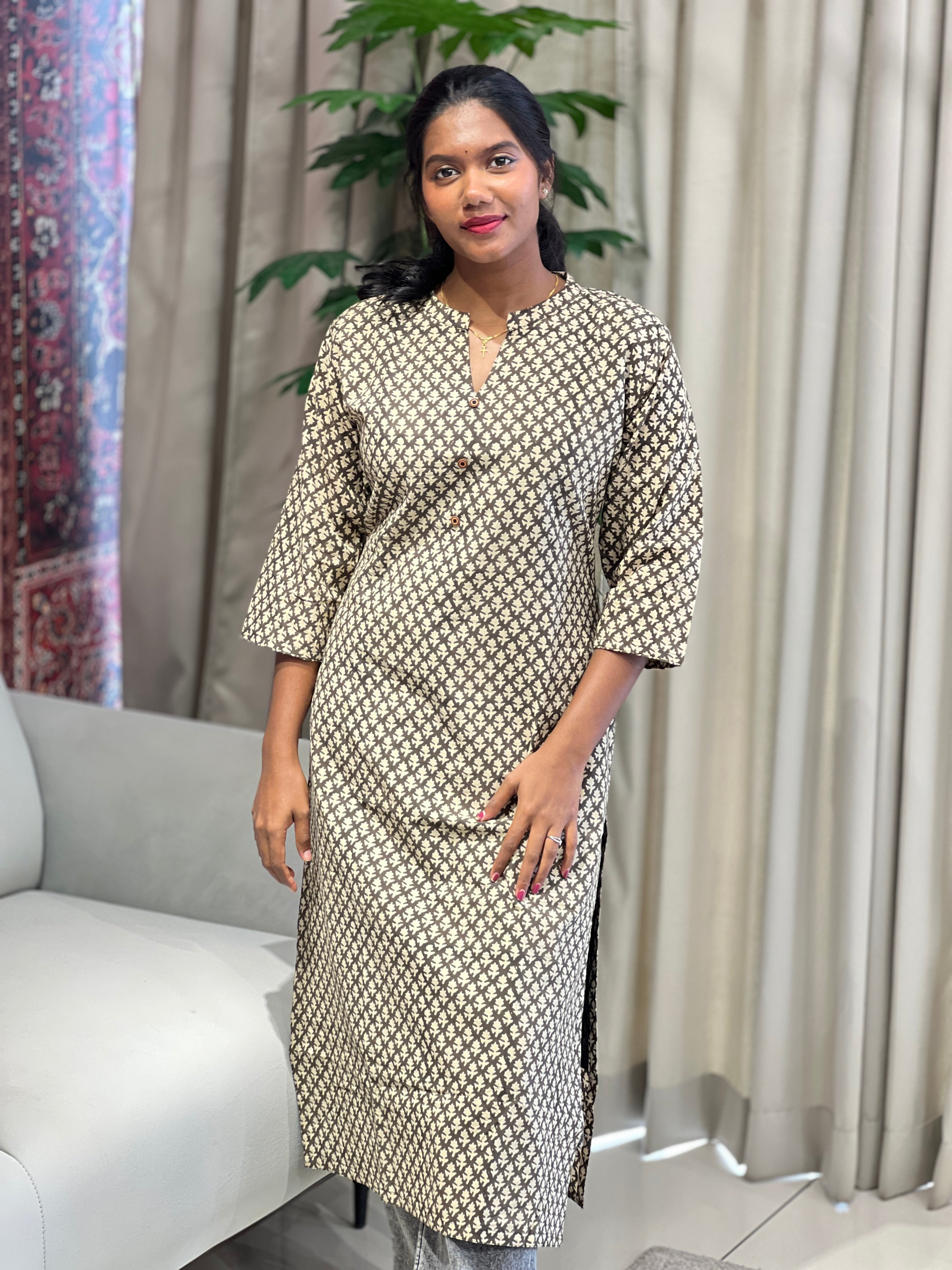 Printed Cotton Kurta | RMLA167