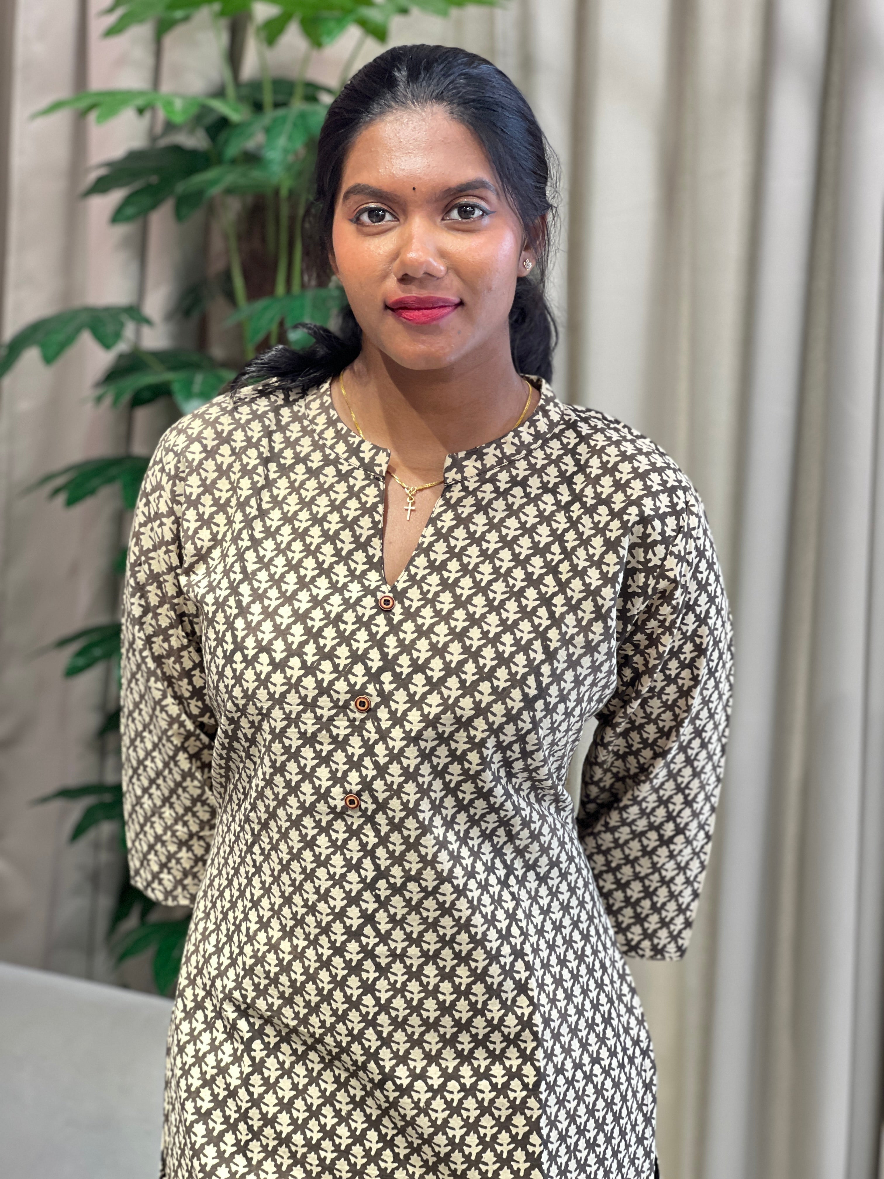 Printed Cotton Kurta | RMLA167