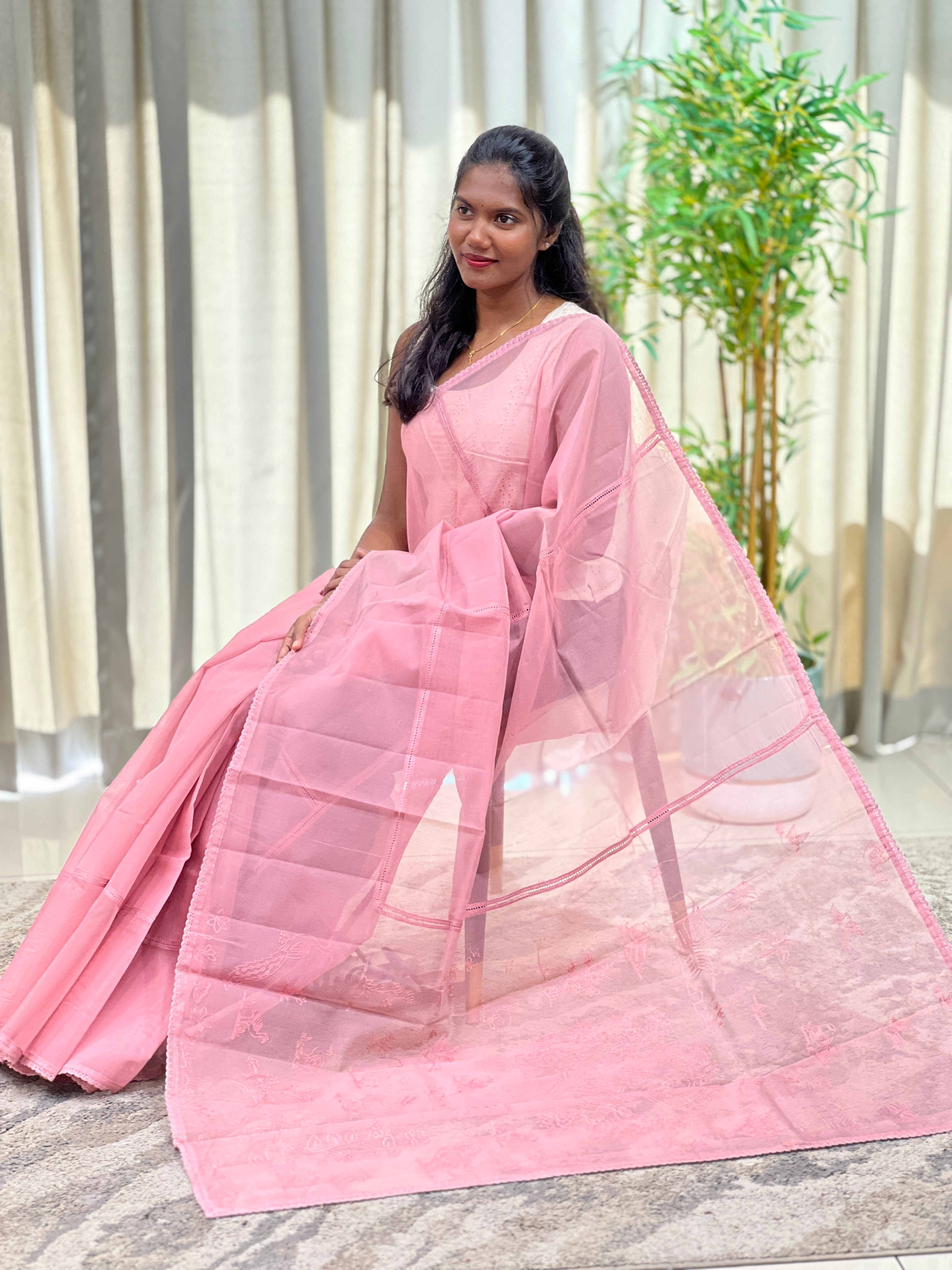 Embroidered Super Net Kota Saree | YNG1494