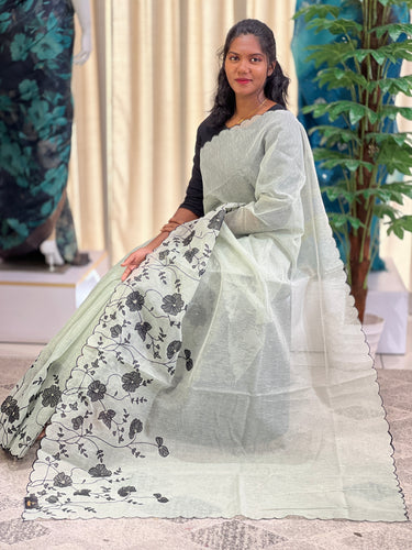 Floral Applique With Embroidery Detailed Supernet Kota Saree | BLD1465