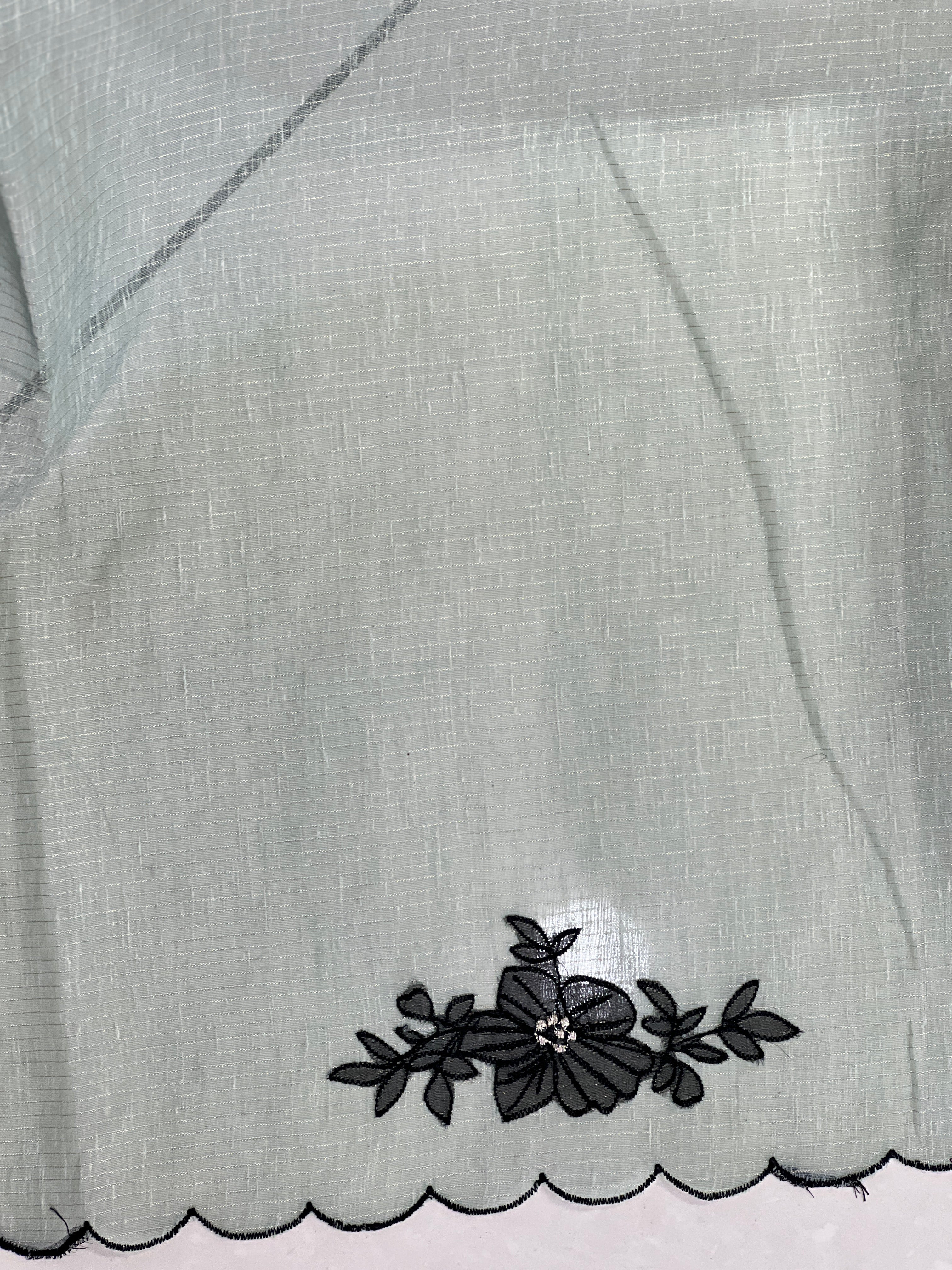 Floral Applique With Embroidery Detailed Supernet Kota Saree | BLD1465