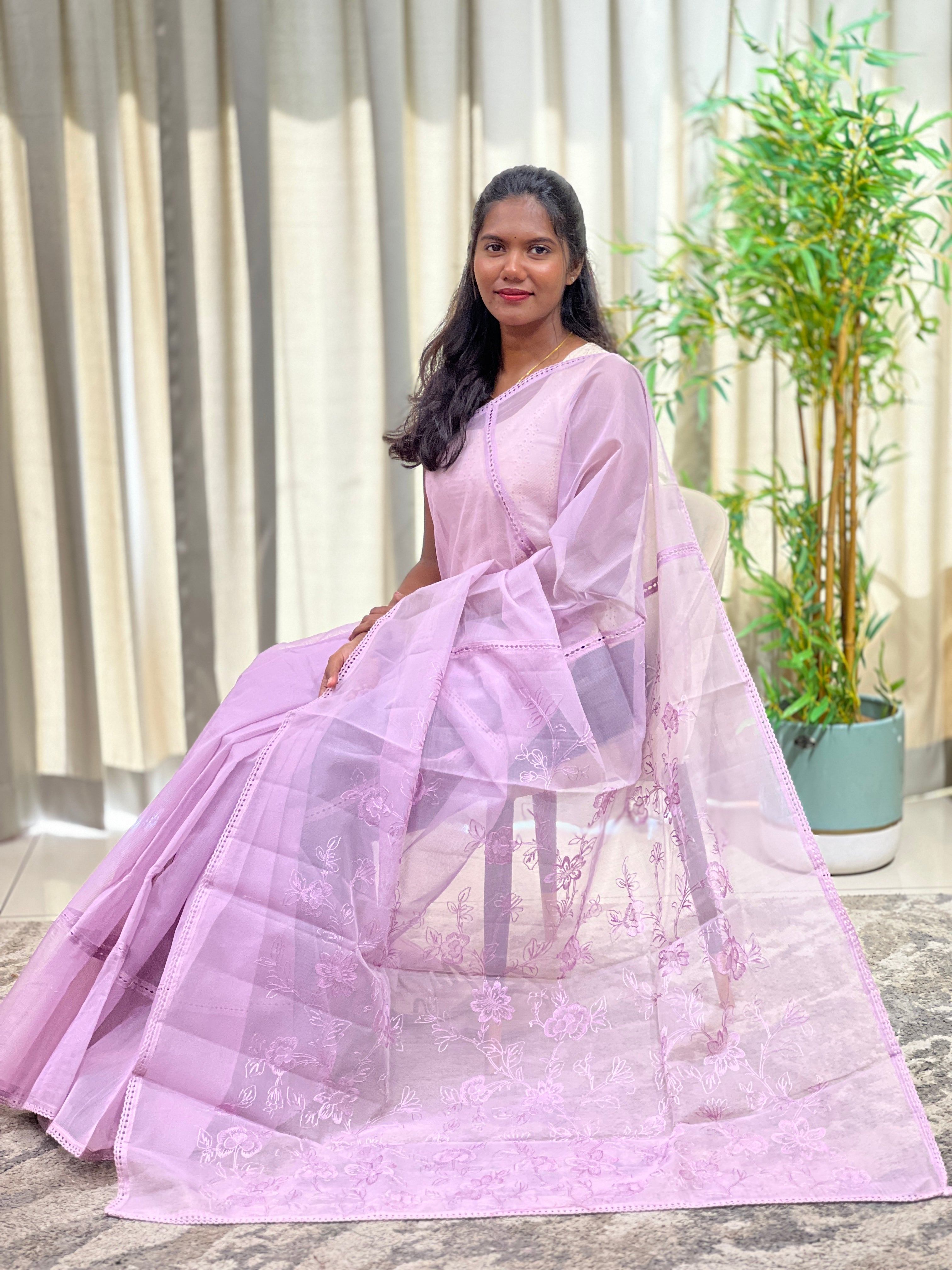 Embroidered Super Net Kota Saree | YNG1488