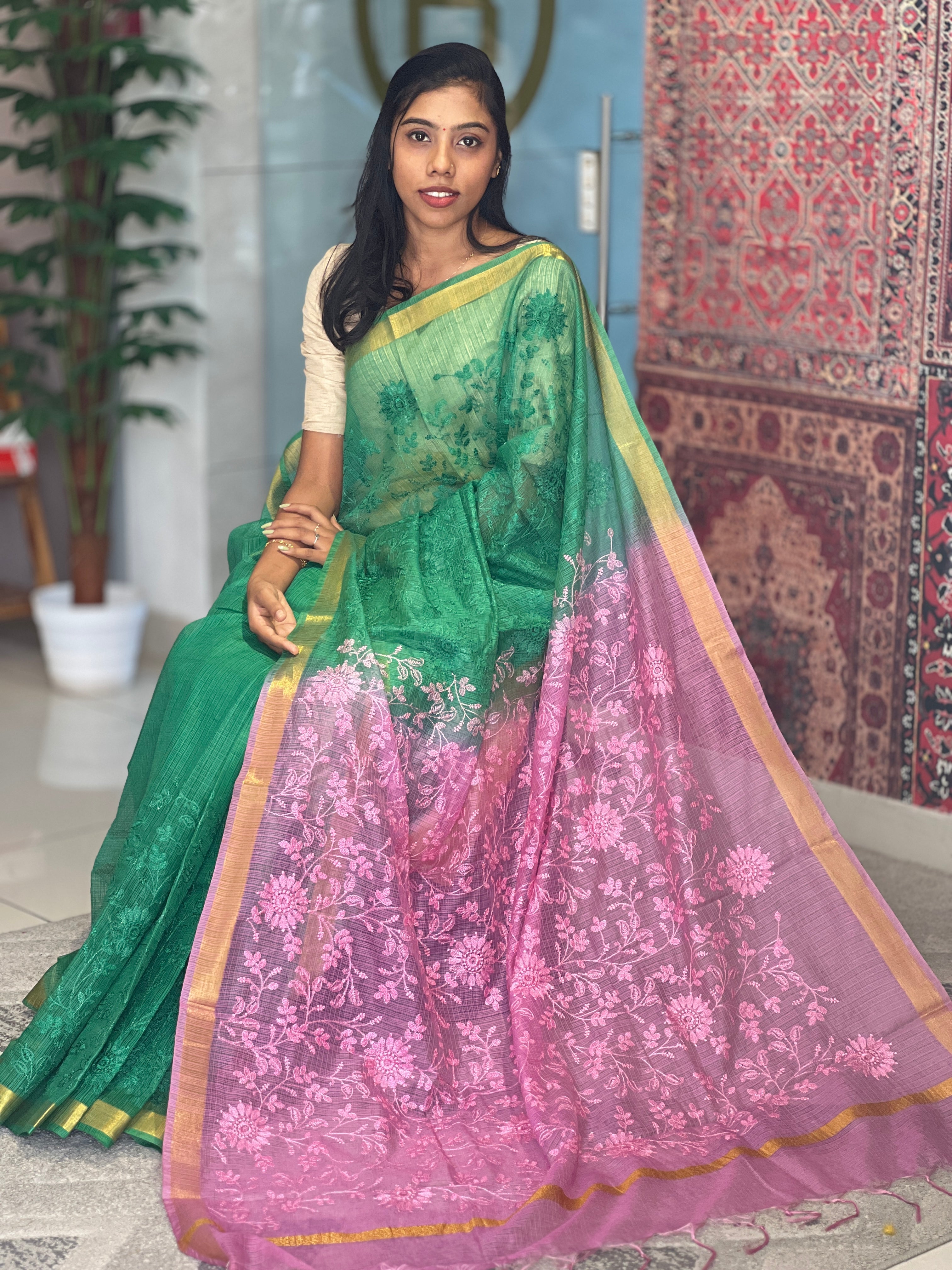 Embroidered Silky Kota Saree |  NHH139
