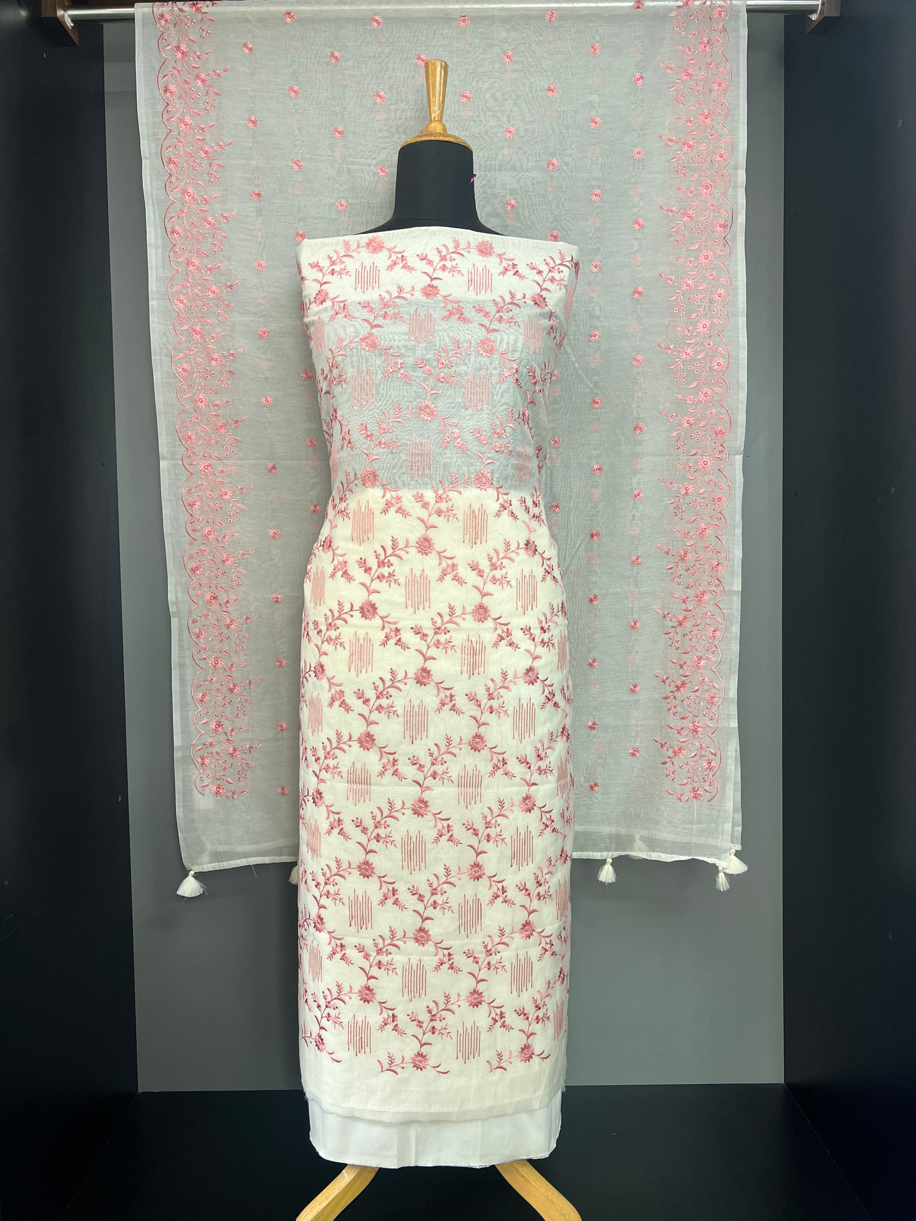 Floral Embroidery Chanderi Salwar Set |MR482