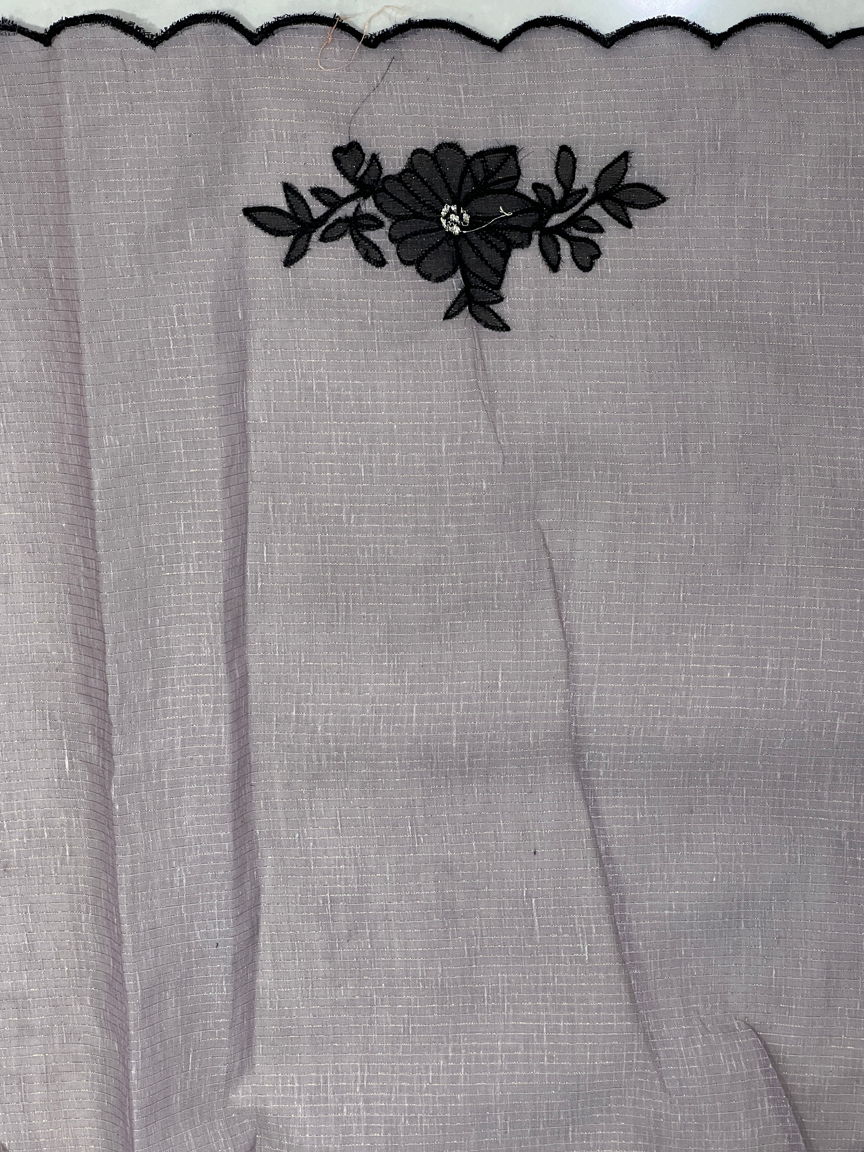 Floral Applique With Embroidery Detailed Supernet Kota Saree | BLD1466