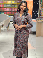 Ajrak Inspired Printed Cotton Kurta | DNT529