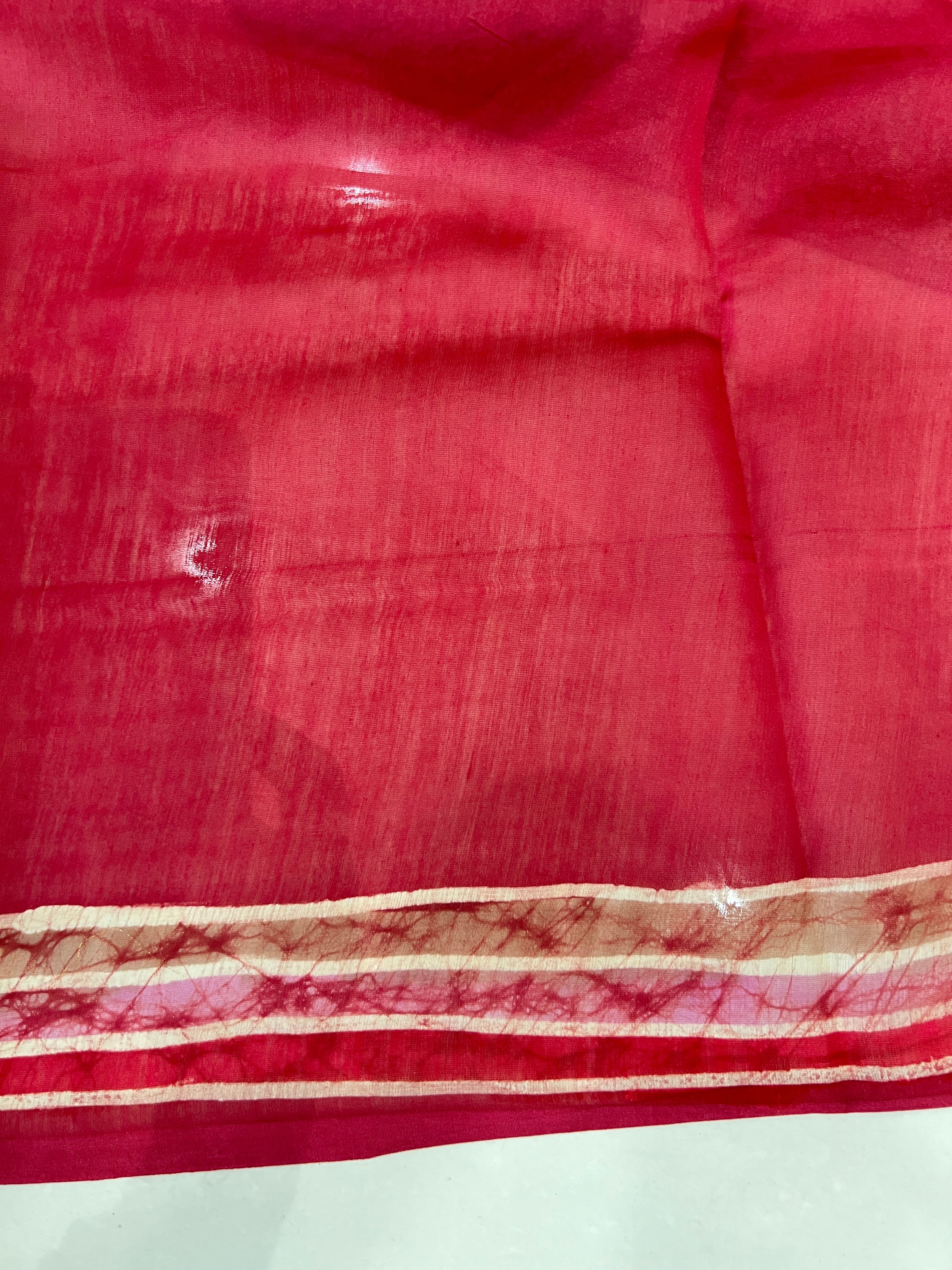 Banarasi With Batik Printed Chanderi Silk Saree | RGD648