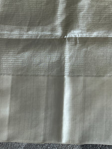 Ivory and Silver Colour Soft Silk Kanchipuram Saree | AJ324