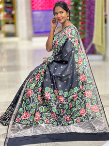 Banarasi With Batik Printed Chanderi Silk Saree | RGD650