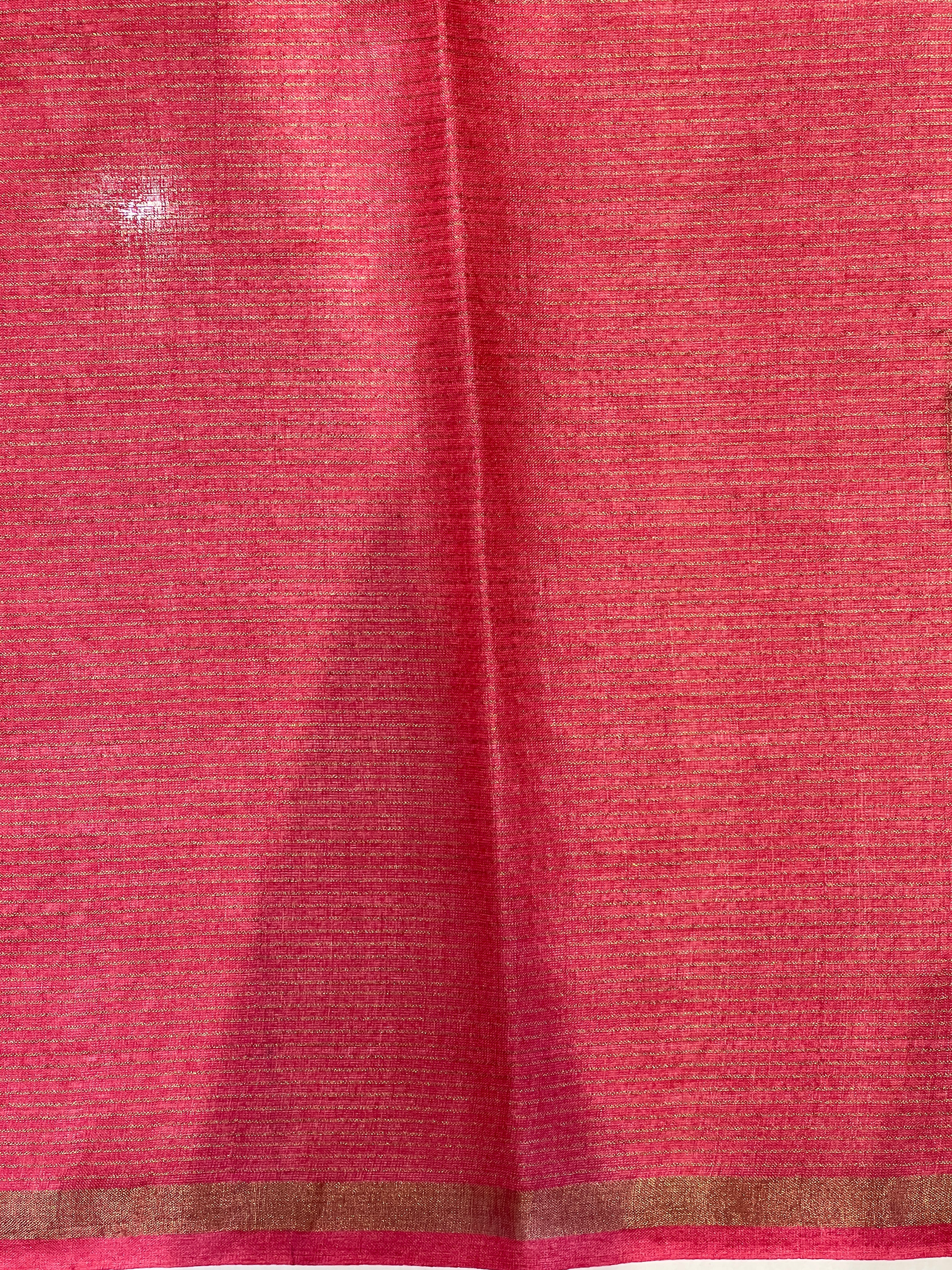 Zari Check Patterned Desi Tussar Saree | HS1417