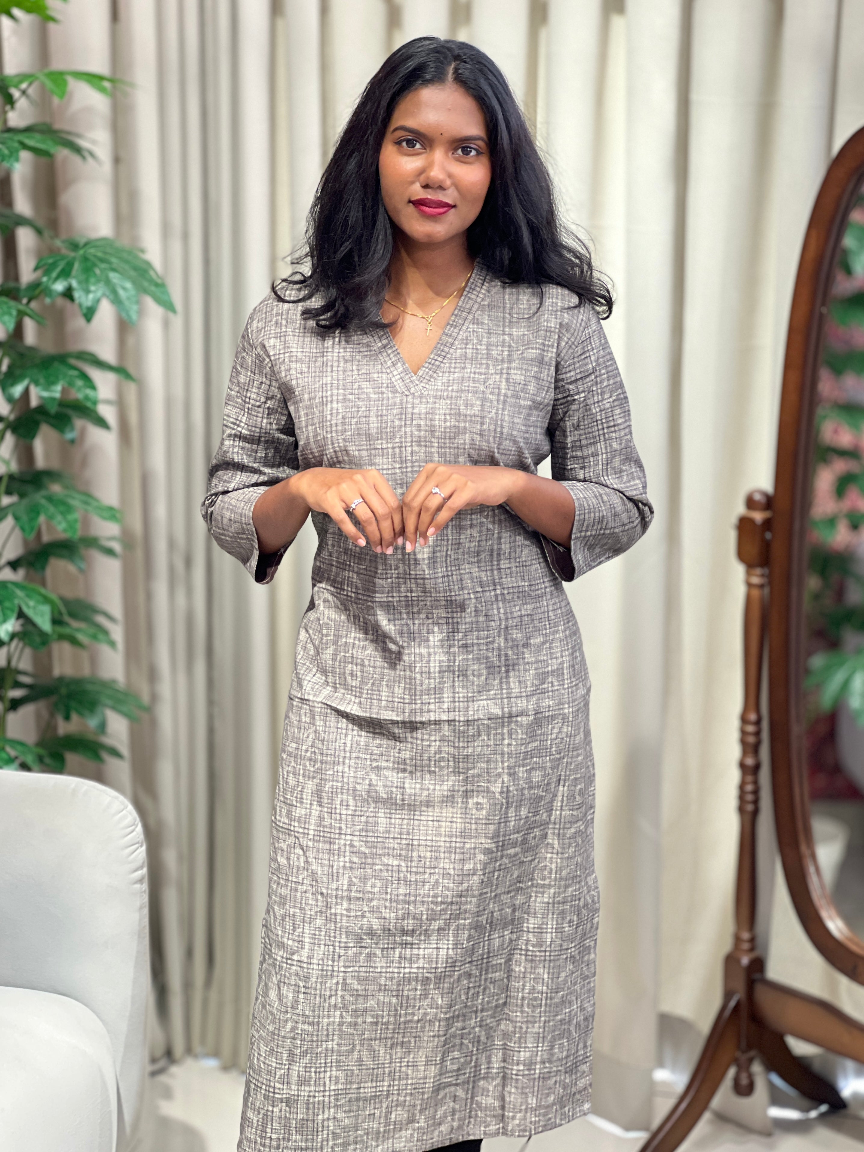 Printed Cotton Kurta | DNT1136