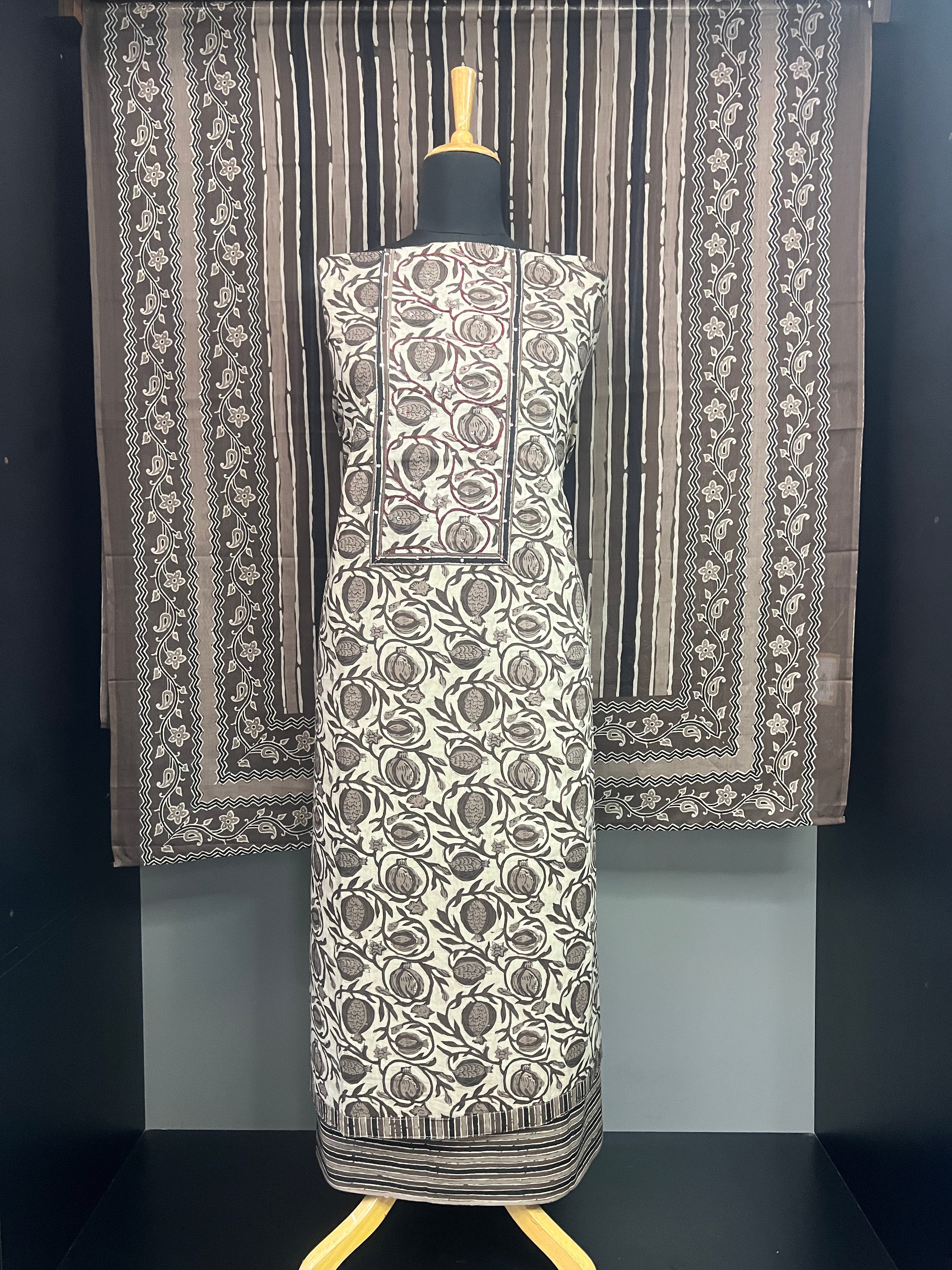 Sanganeri Hand Block Printed Cotton Salwar Set |JRC113
