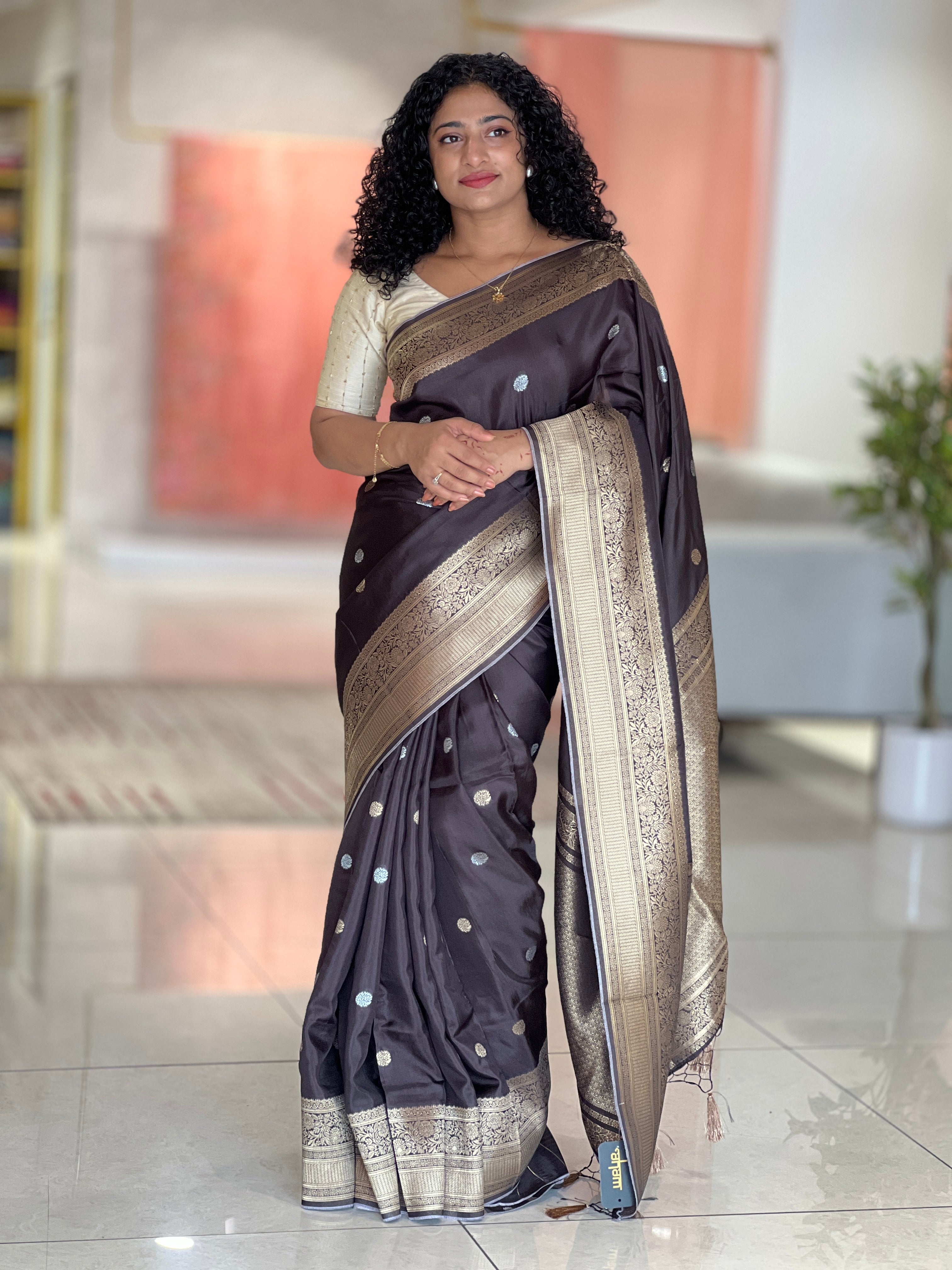 Antique Zari Woven Semi Tussar Saree | NN150