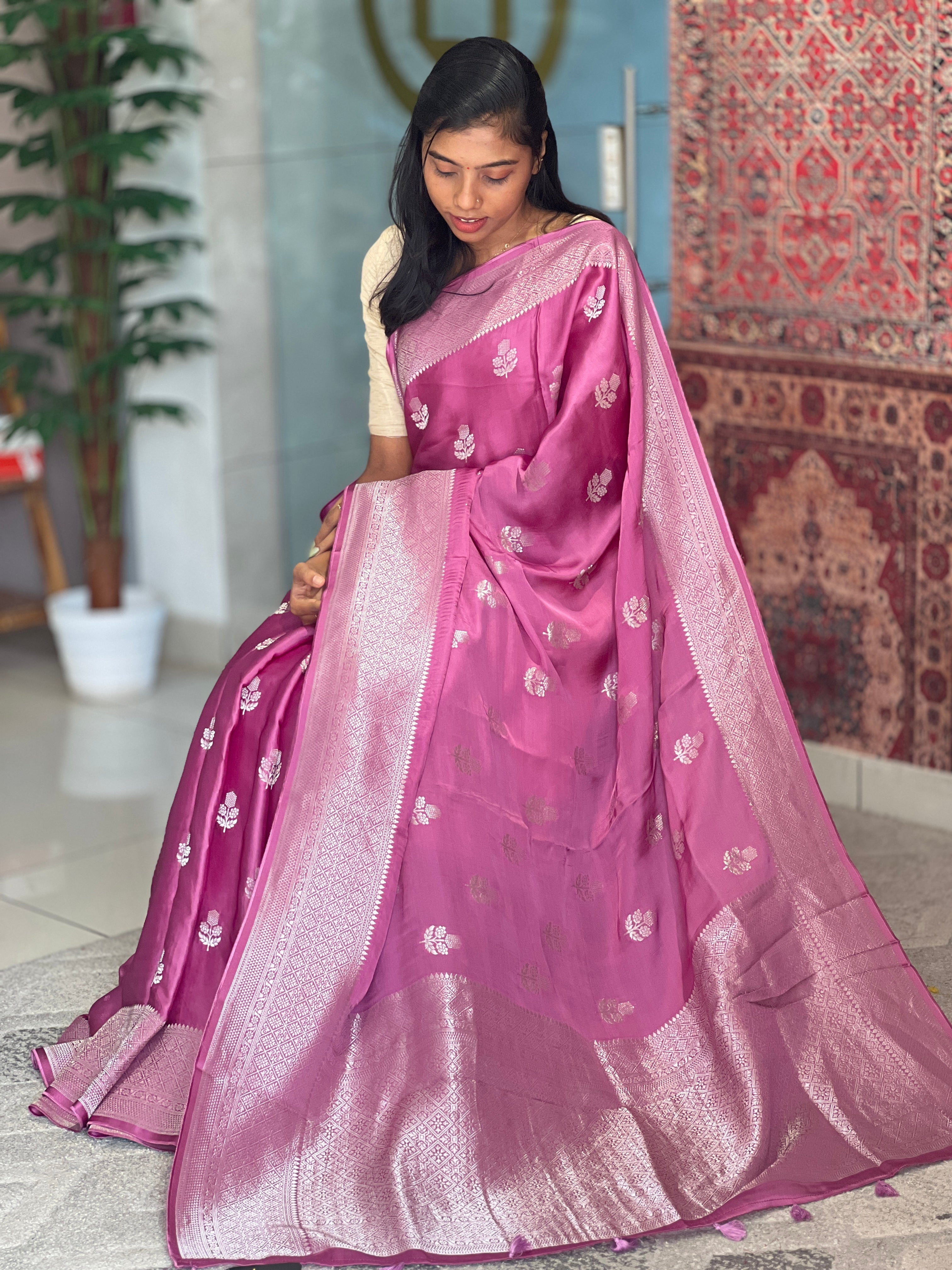 Banarasi Weaving Pattern Kathan Silk Saree | DVS166