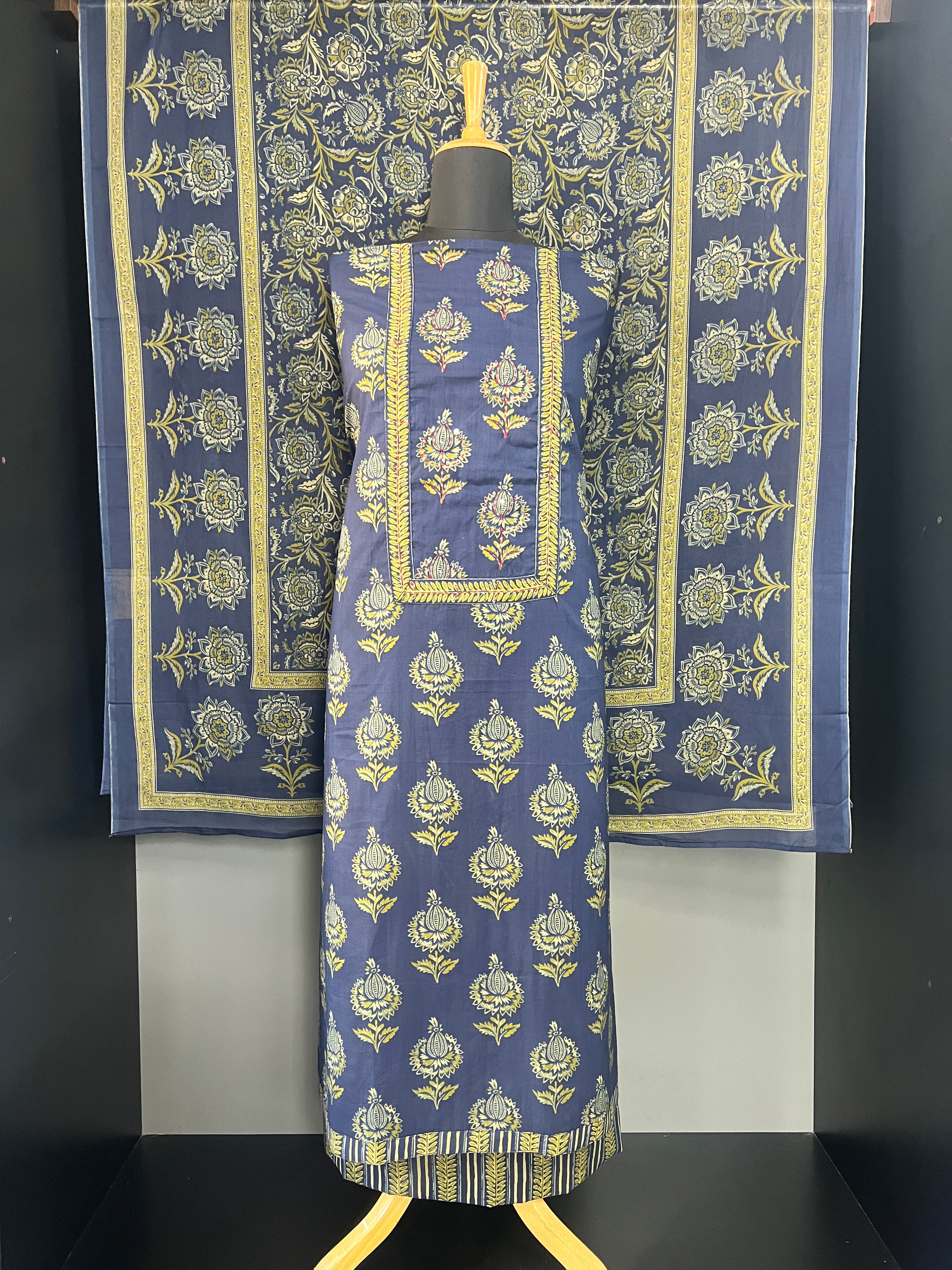Block Printed Cotton Salwar Set |JRC116