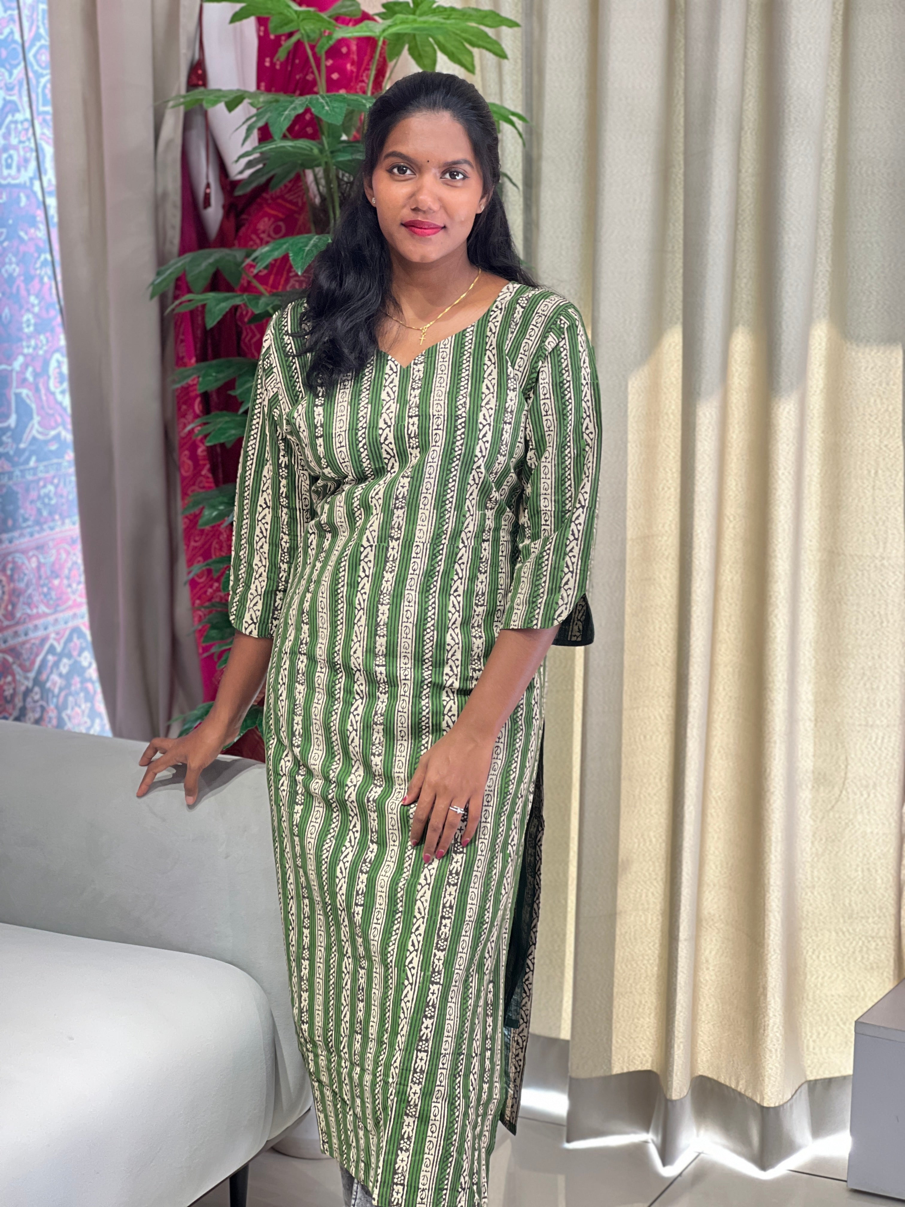Printed Cotton Kurta | RMLA219
