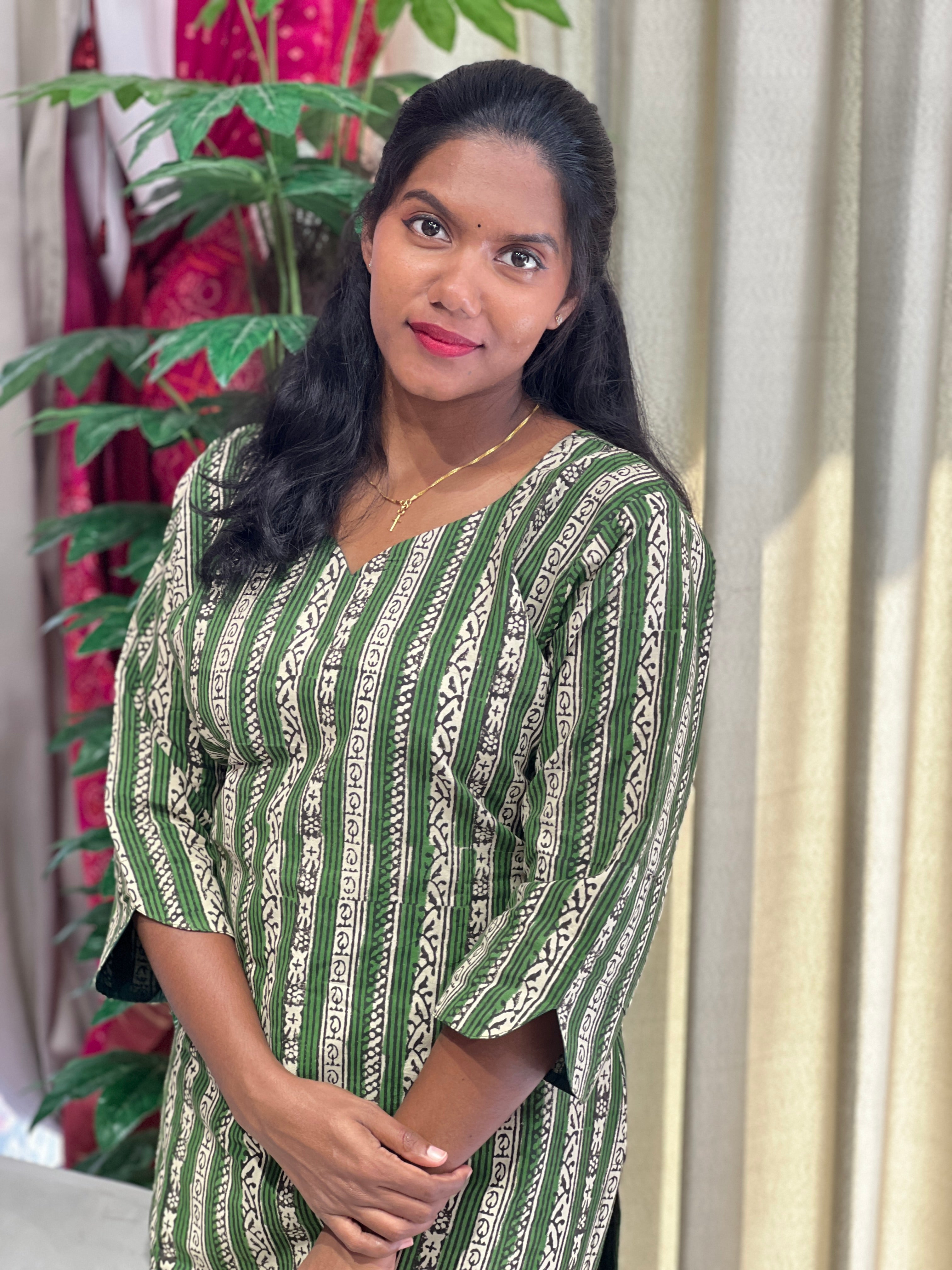 Printed Cotton Kurta | RMLA219