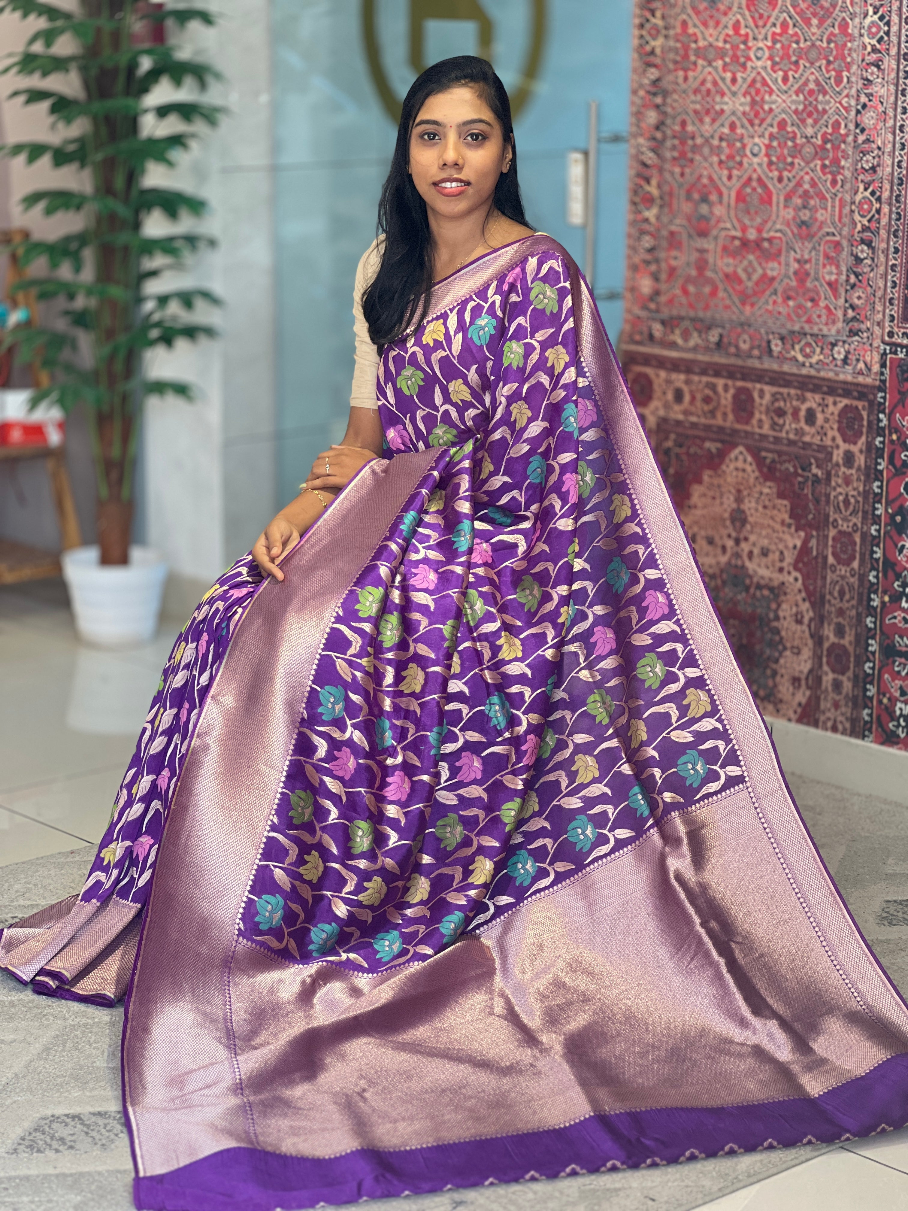 Banarasi Weaving Semi Silk Saree | NN275