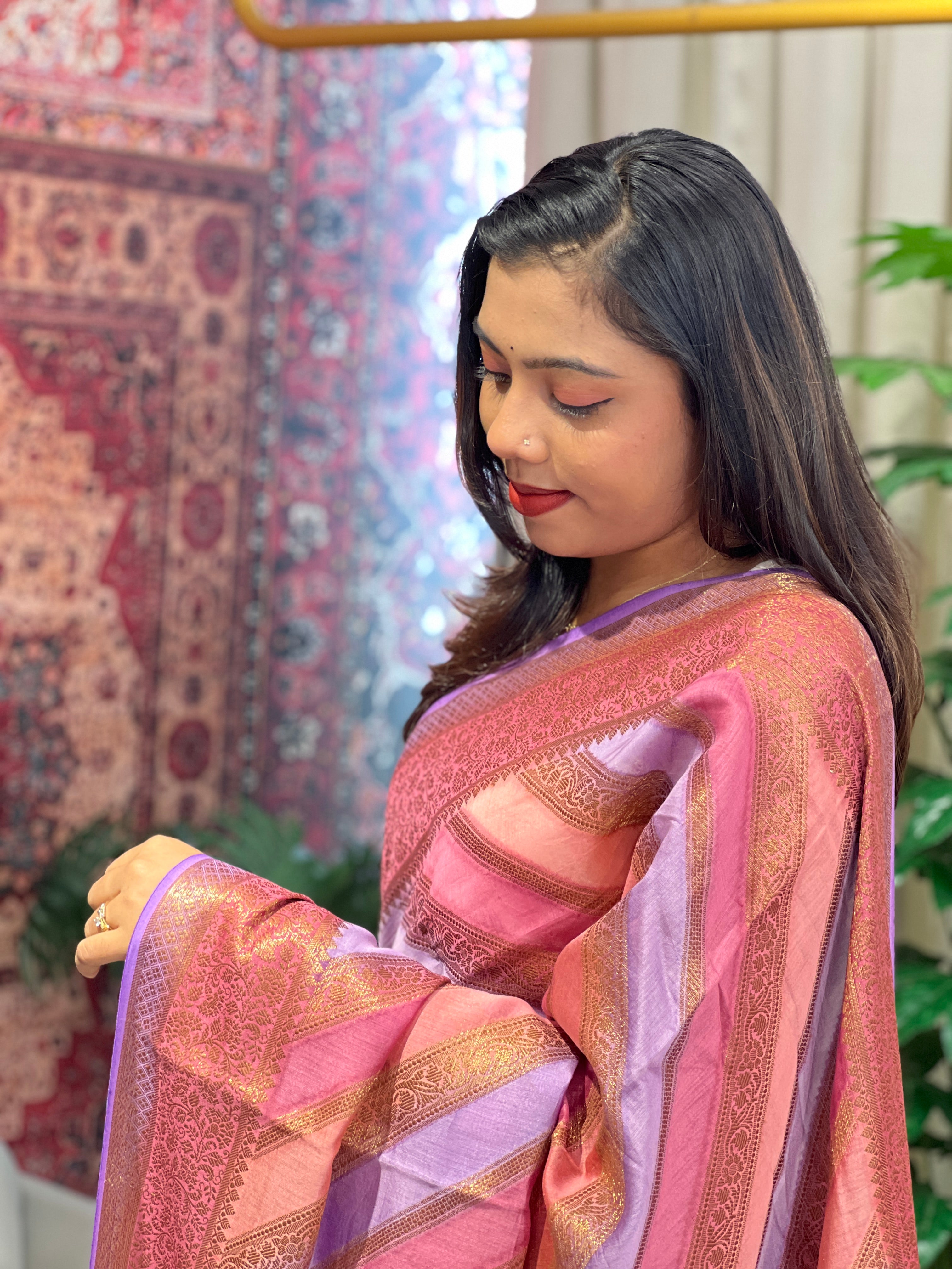 Rangat Pattern Chanderi Banarasi Saree | MM545