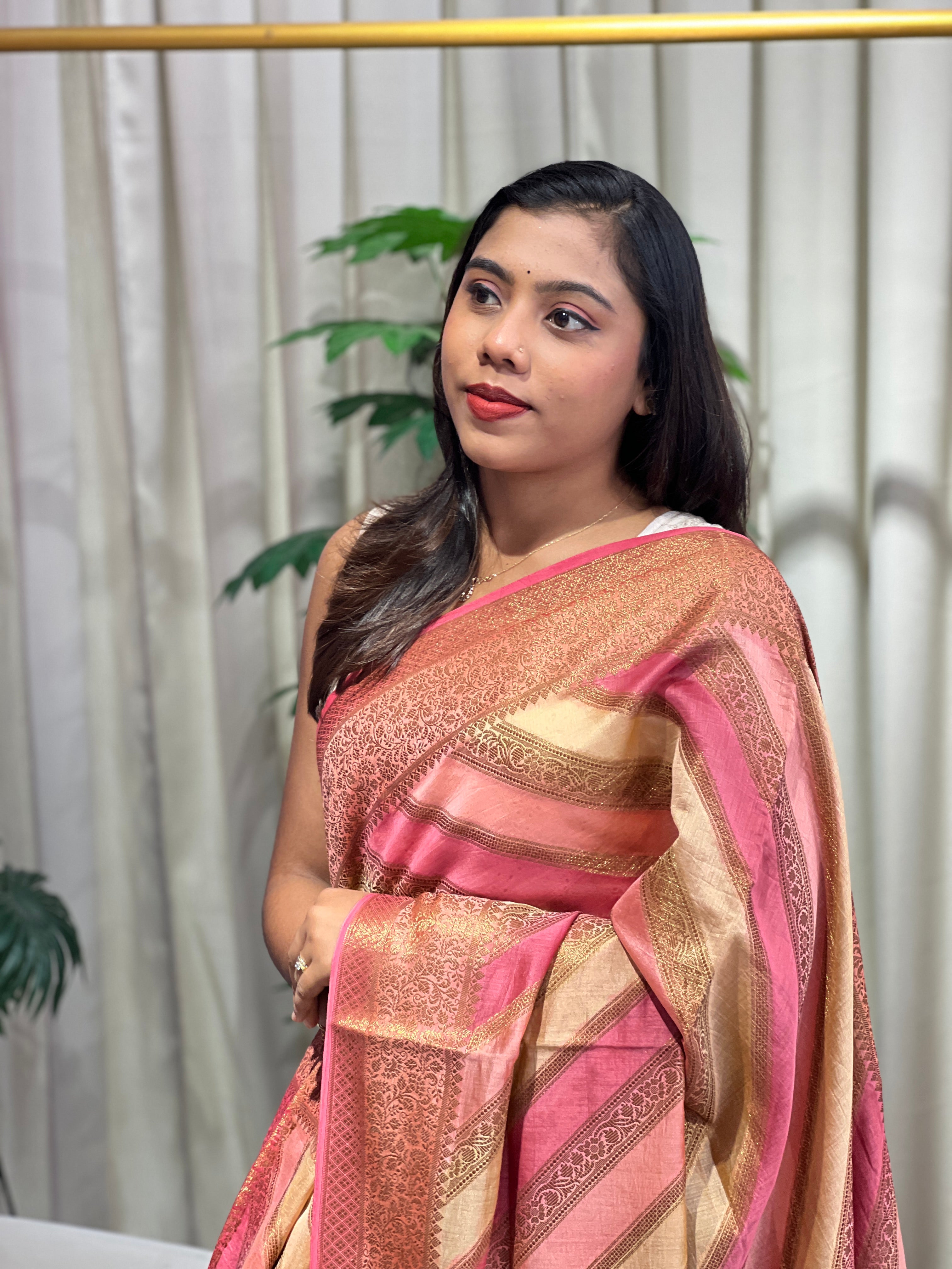 Rangat Pattern Chanderi  Banarasi Saree | MM546