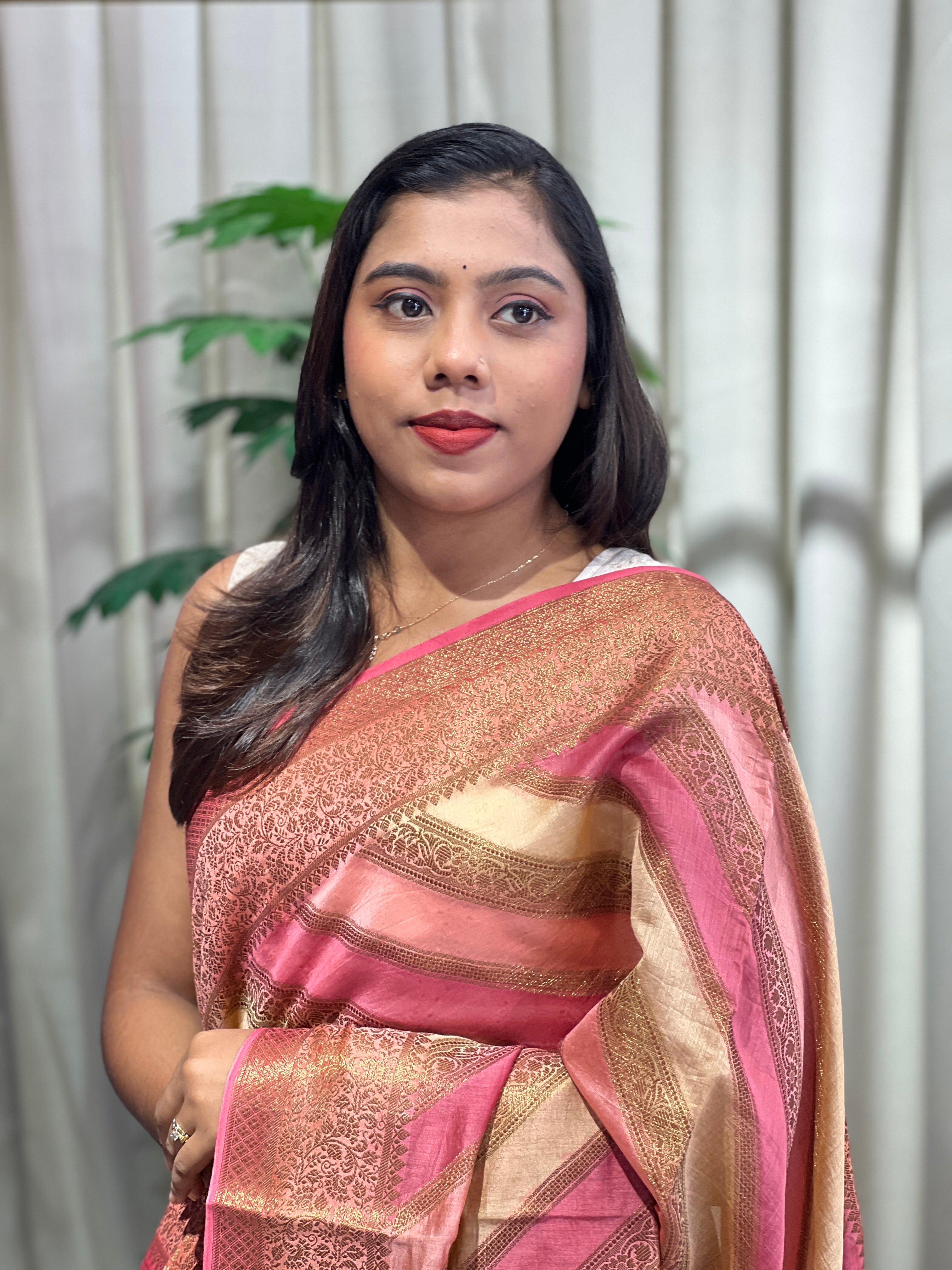 Rangat Pattern Chanderi  Banarasi Saree | MM546