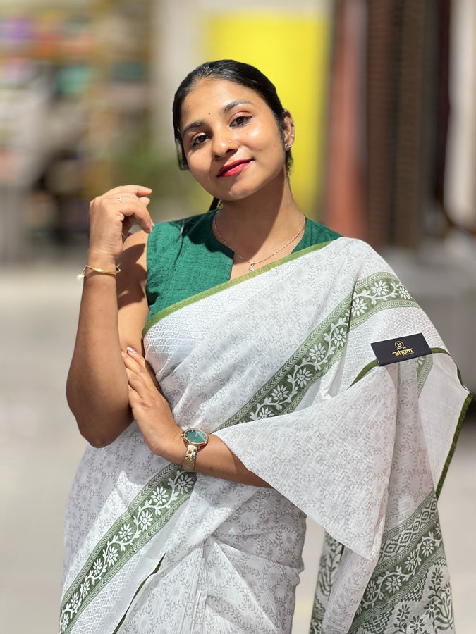 Jaal Pattern Cotton Saree | VDA181