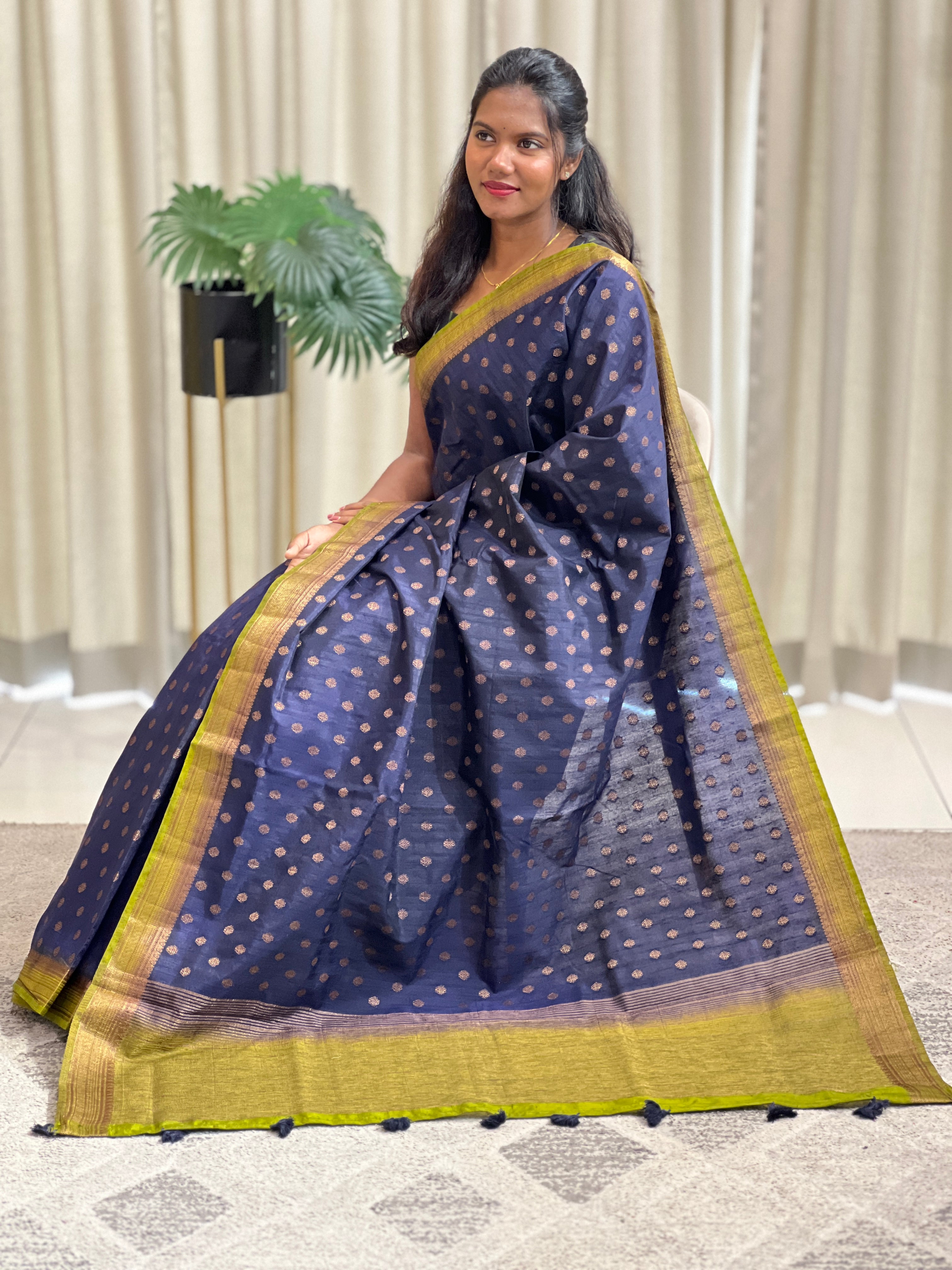 Buta Woven Semi Tussar Saree | YNG1529