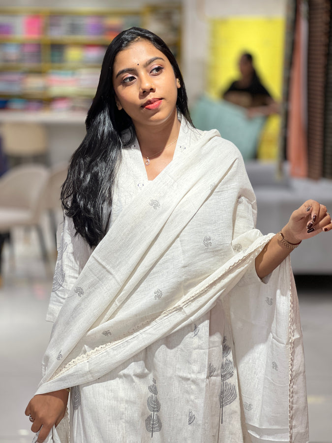Digital Printed Linen Kurta Set | PGI198