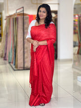 Kantha Weaving Patterned Bahgalpuri Linen Saree | NHH317